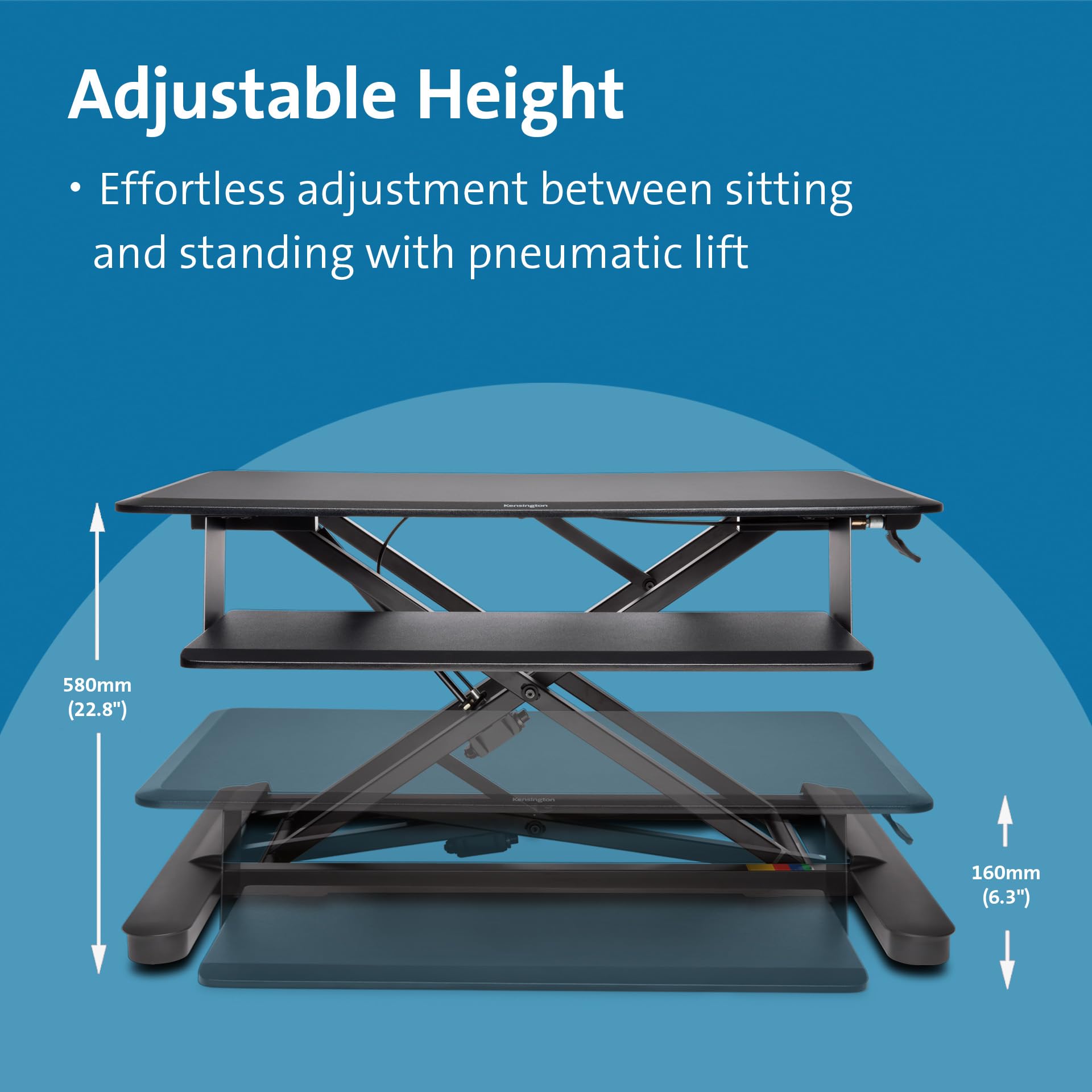 kensington-smartfit-sit-stand-desk-converter-k52804ww-fully-assembled image 3