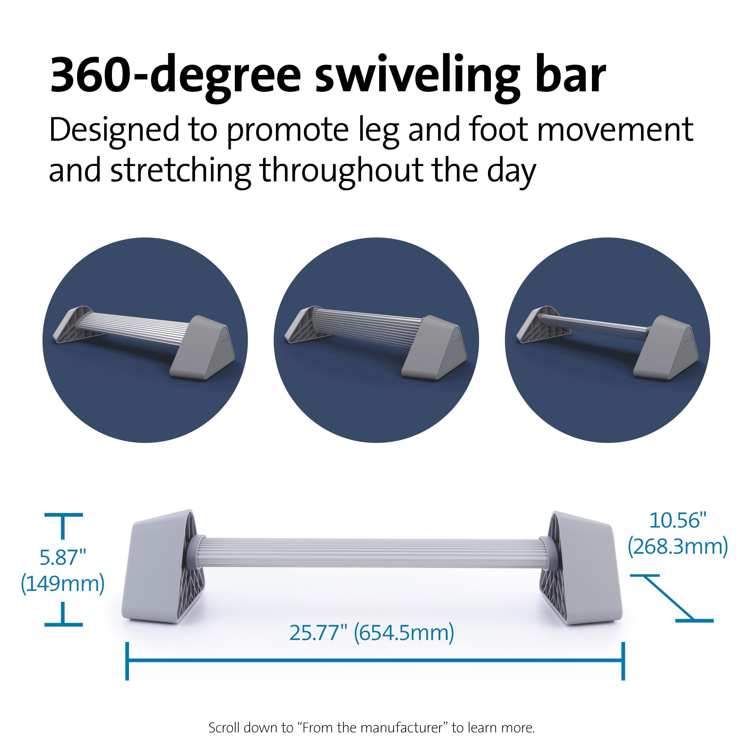kensington-rocking-foot-rest-for-under-desk-ergonomic-360-swiveling-bar-300lb-ca image 3