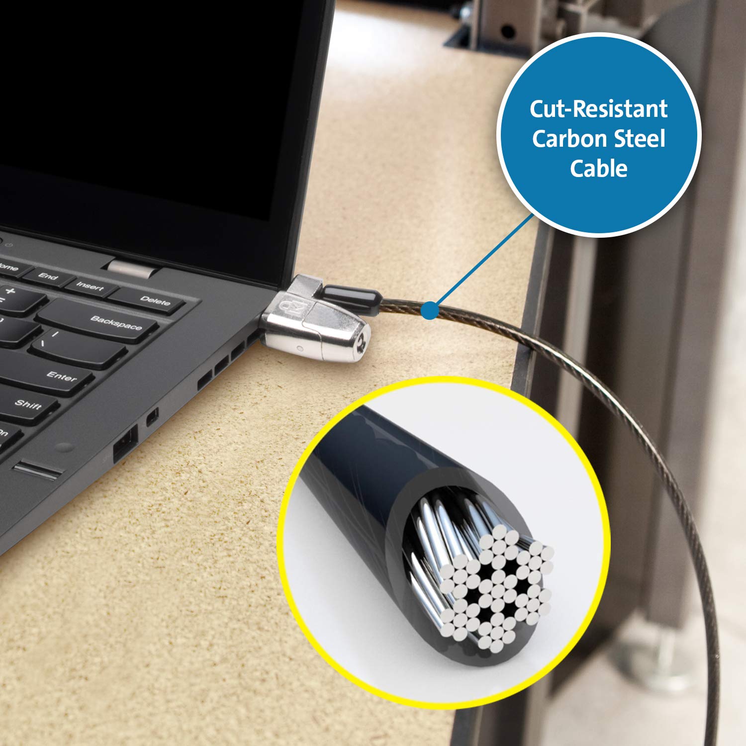 kensington-clicksafe-2-0-keyed-laptop-lock-for-dell-wedge-slot-k66638ww image 4