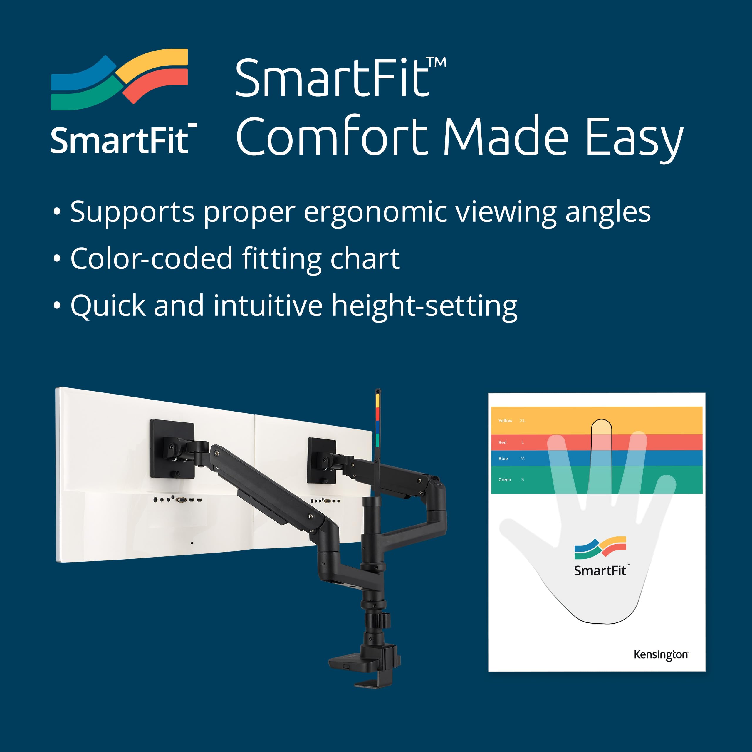 kensington-smartfit-premium-heavy-duty-dual-monitor-arm-with-laptop-tray image 6