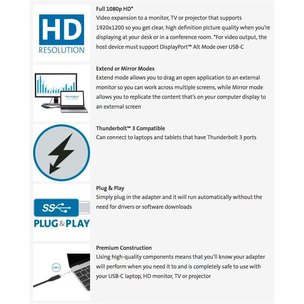 kensington-cv2000h-usb-c-to-vga-hd-video-adapter-k33994ww image 5