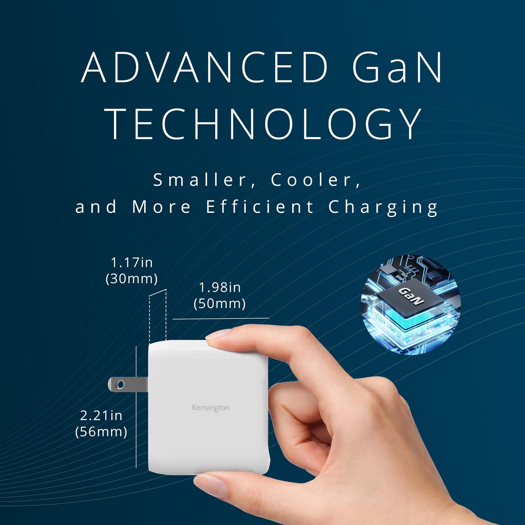 kensington-70w-usb-c-gan-power-adapter-3-port-fast-charger-with-power-delivery-f image 6