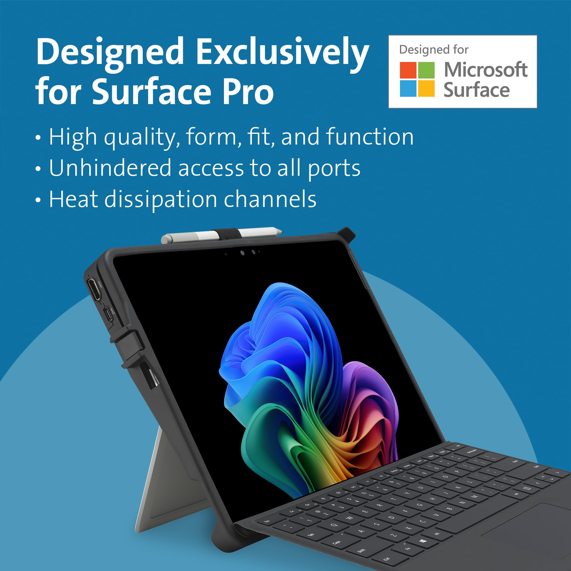 kensington-blackbelt-rugged-case-for-surface-pro-11-10-9-with-smart-card-reader- image 2