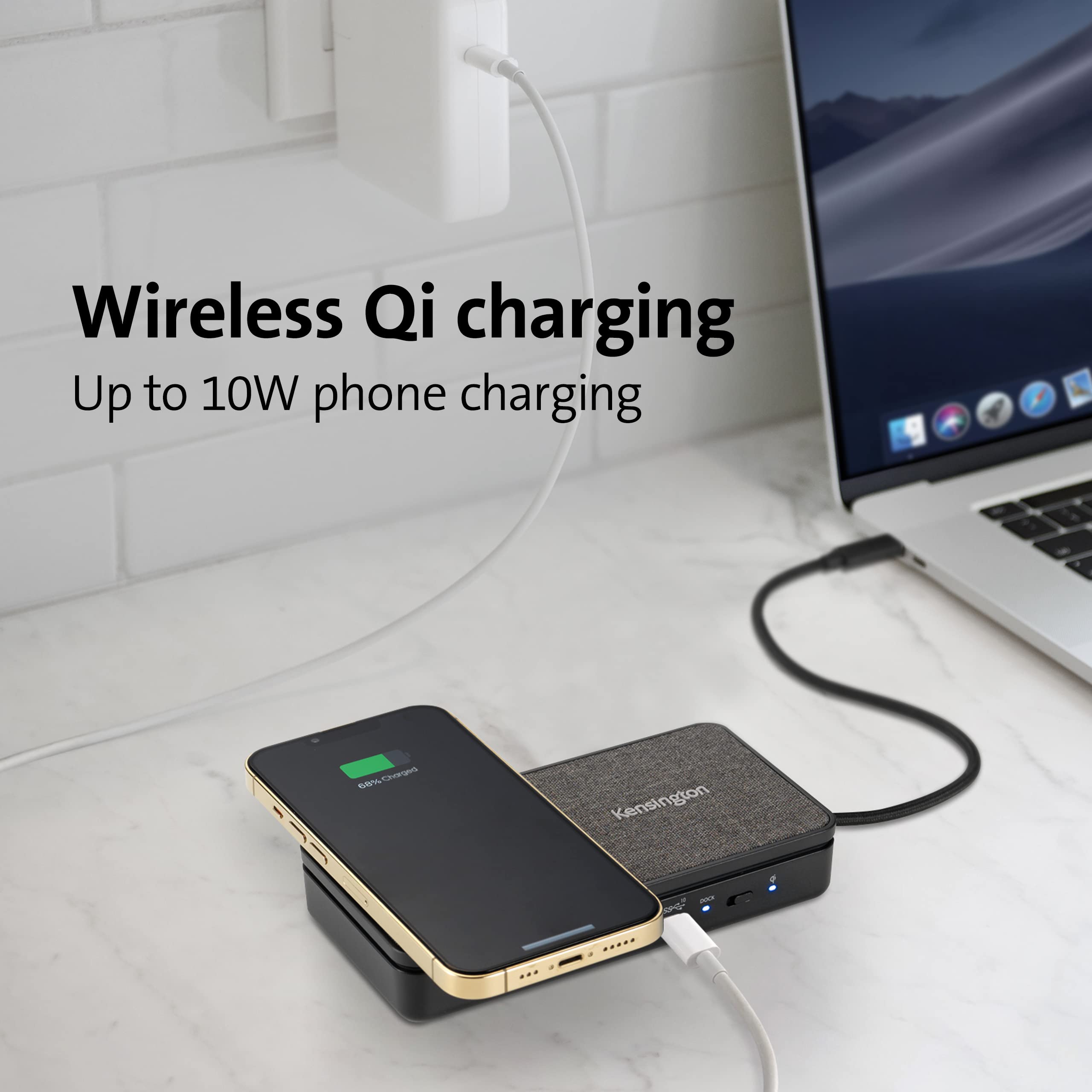 kensington-usb-c-hub-with-qi-charging-and-dual-4k-hdmi-k32800ww image 3