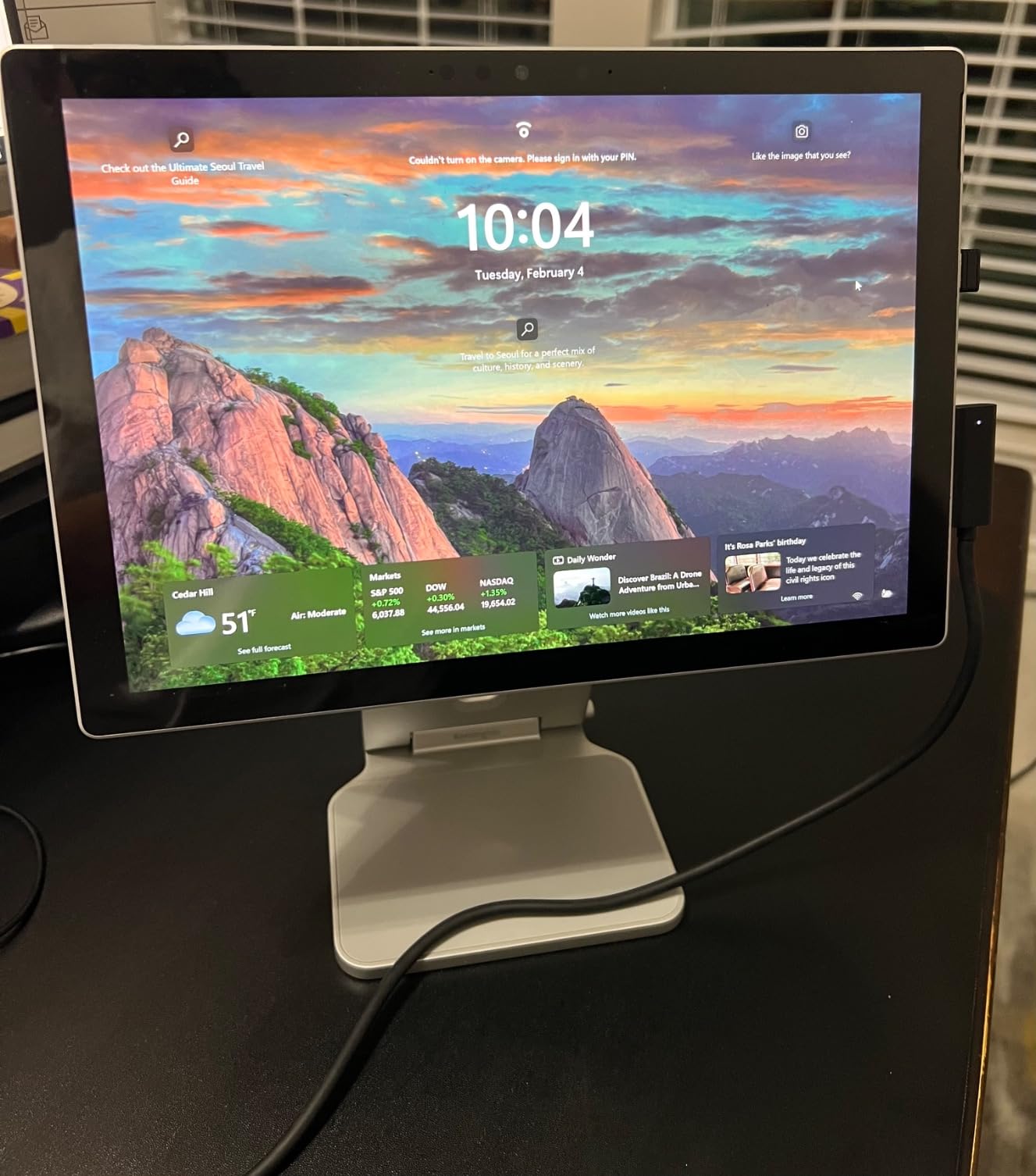 Perfect height for my Surface Pro