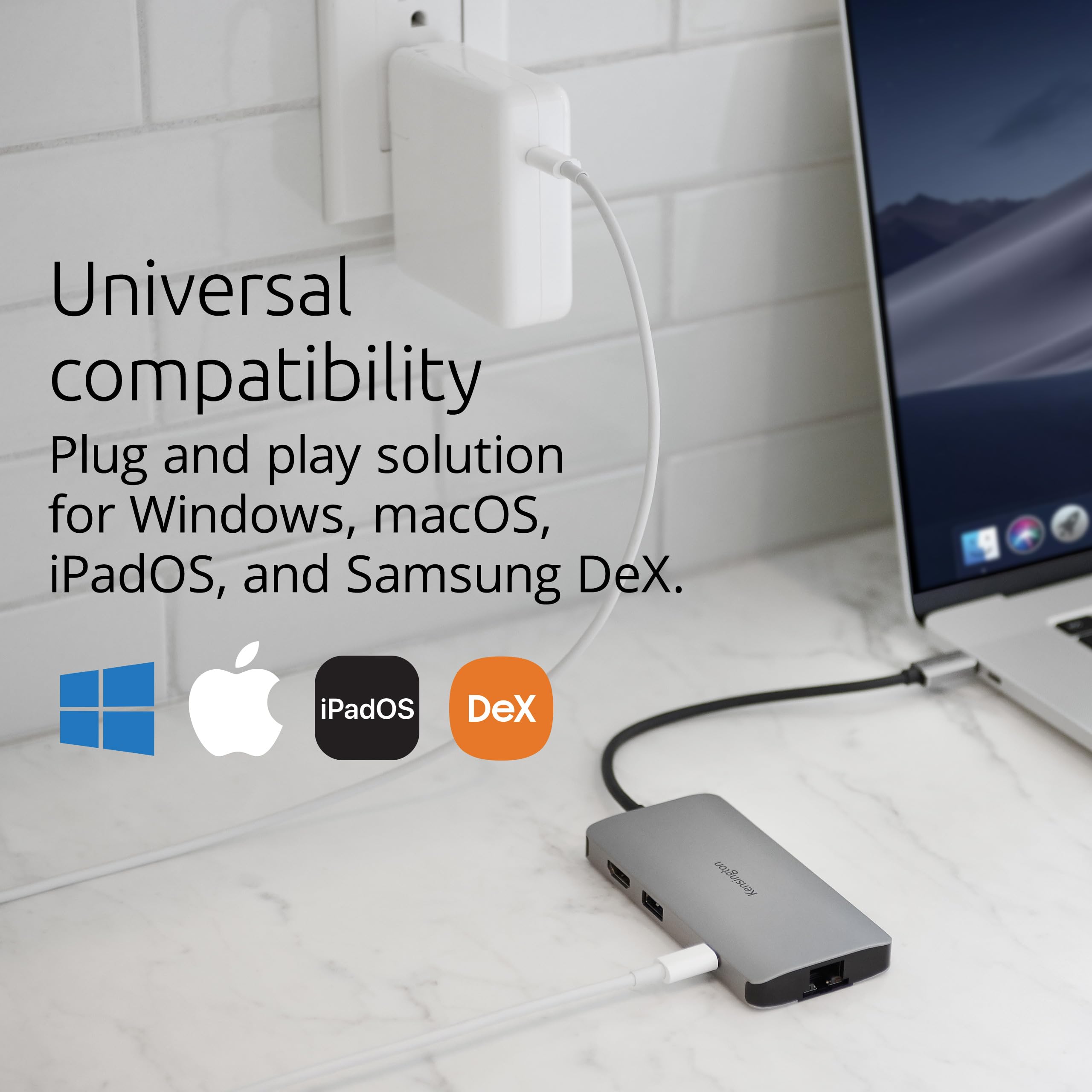 kensington-uh1400p-8-in-1-usb-c-hub-with-85w-power-delivery-4k-hdmi-ethernet-sd- image 2