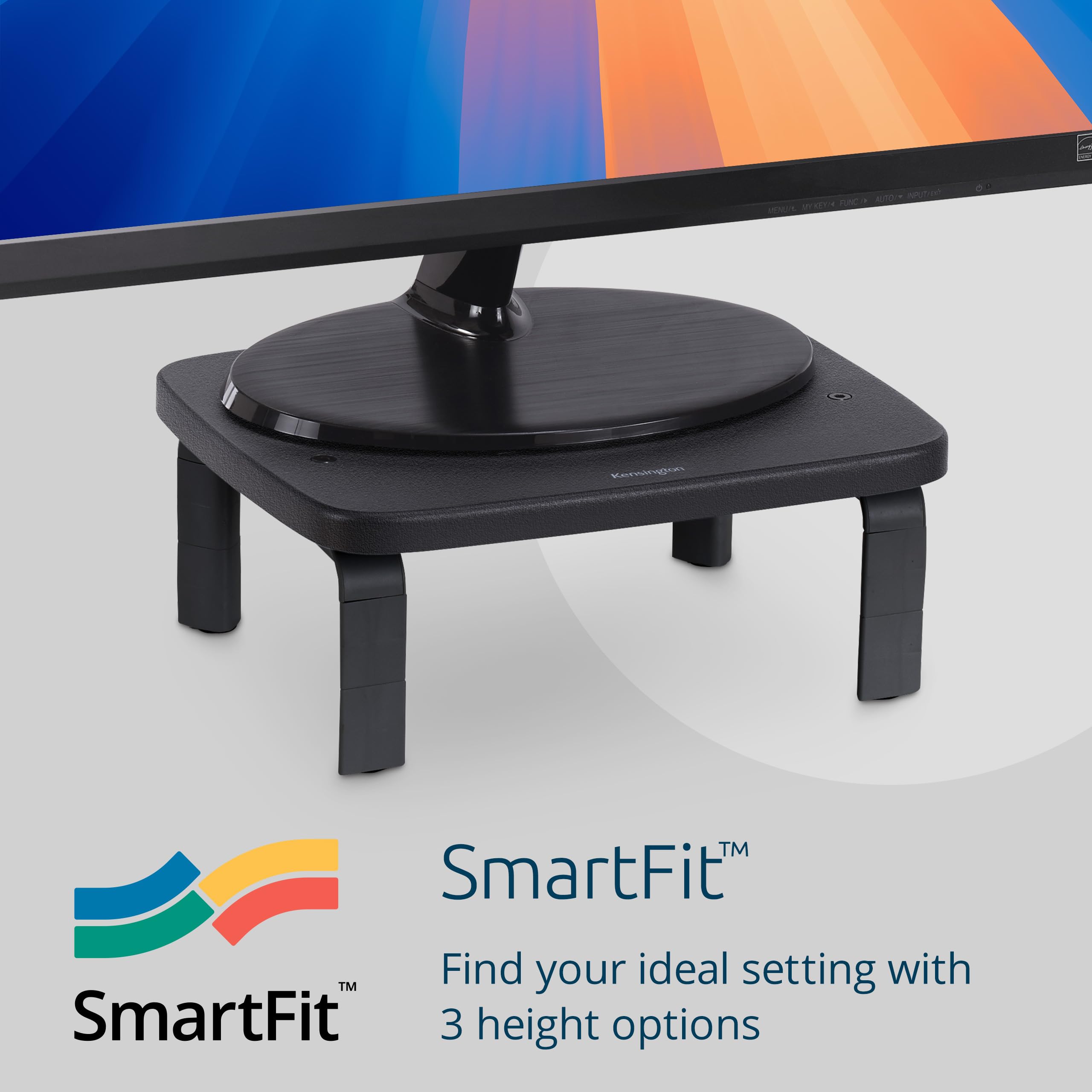 kensington-smartfit-monitor-stand-k52785ww-black-adjustable-ergonomic-platform-f image 2