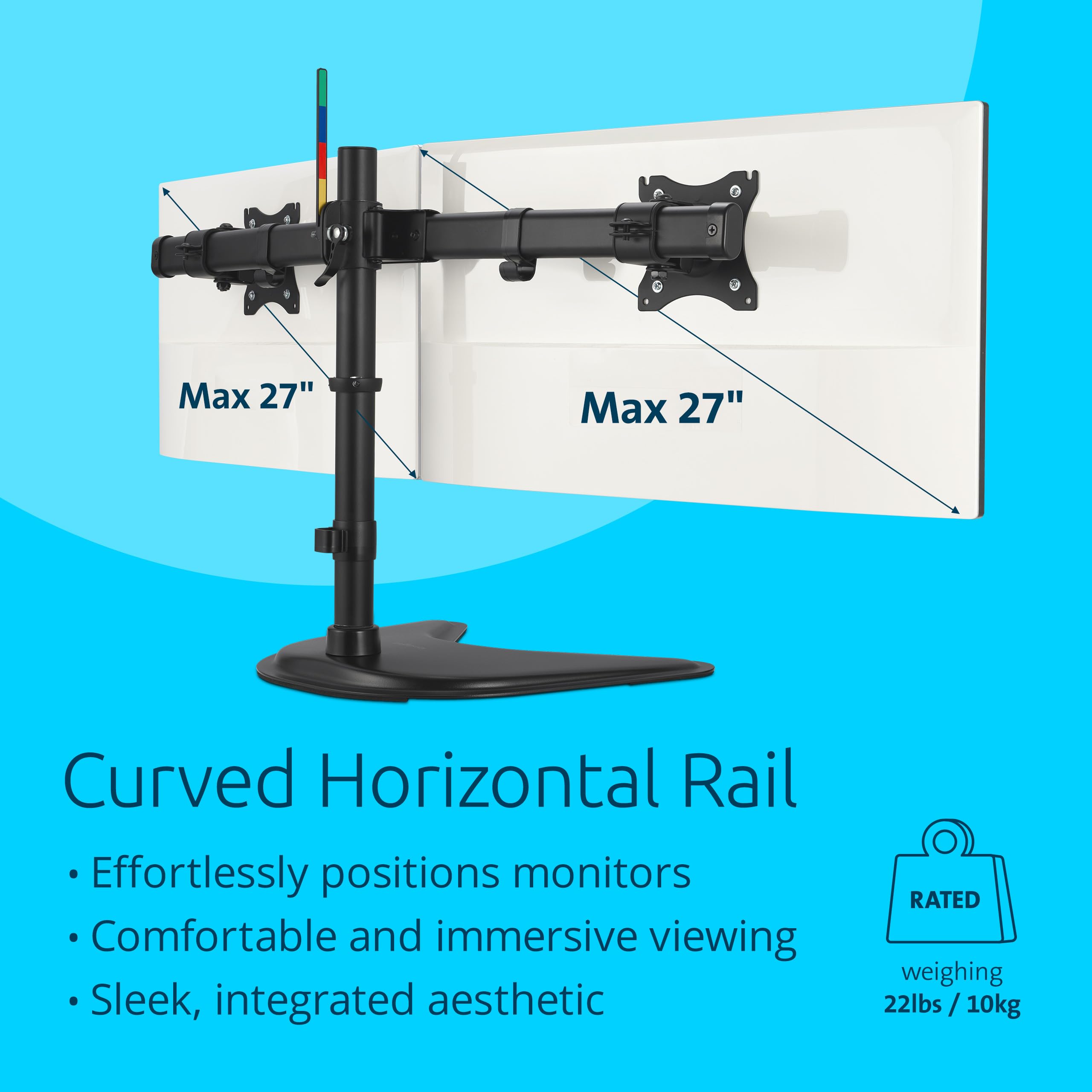 kensington-smartfit-ergo-freestanding-dual-monitor-stand-for-2-screens-up-to-27- image 4