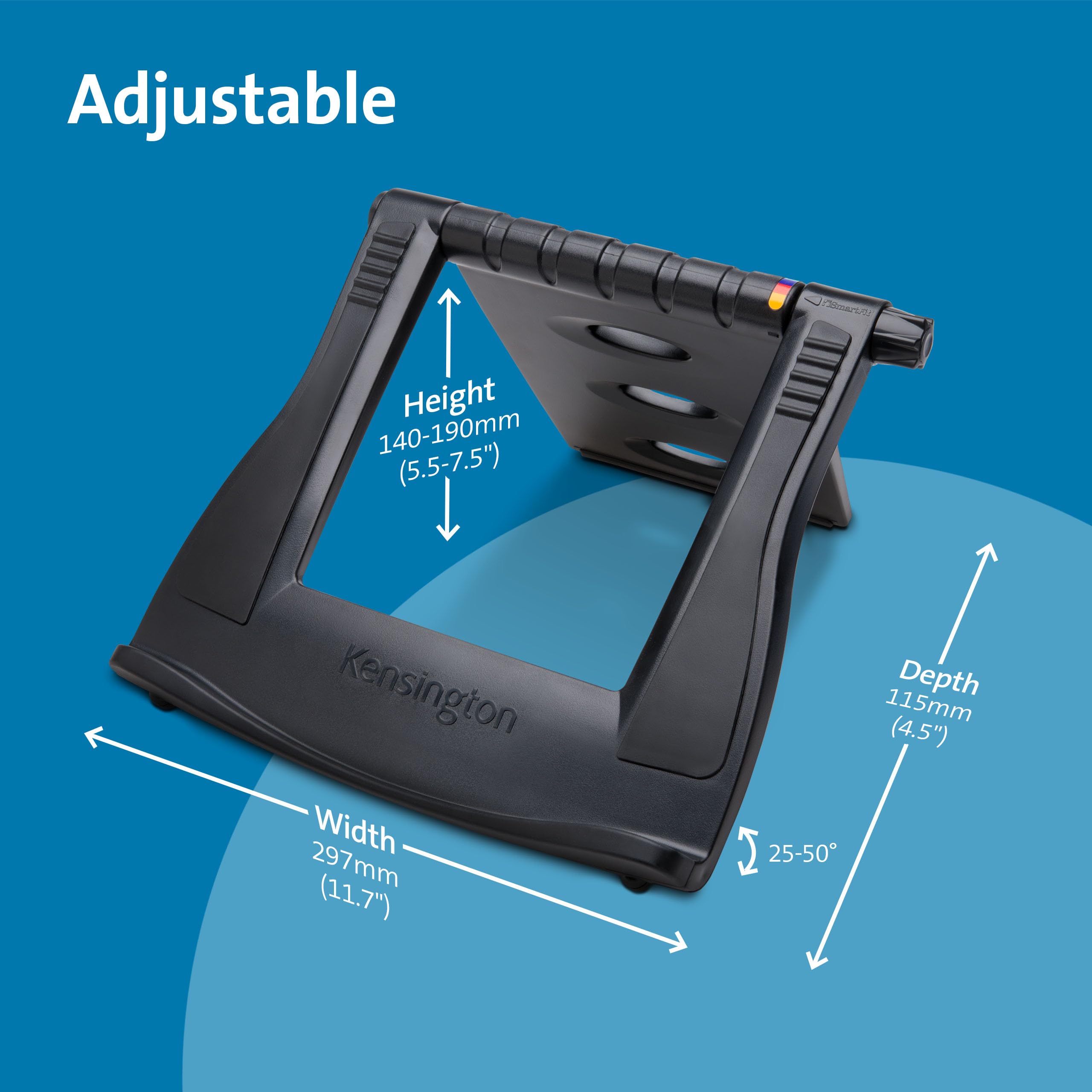 kensington-adjustable-aluminum-laptop-stand-k50428ww-ultra-slim-foldable-portabl image 7