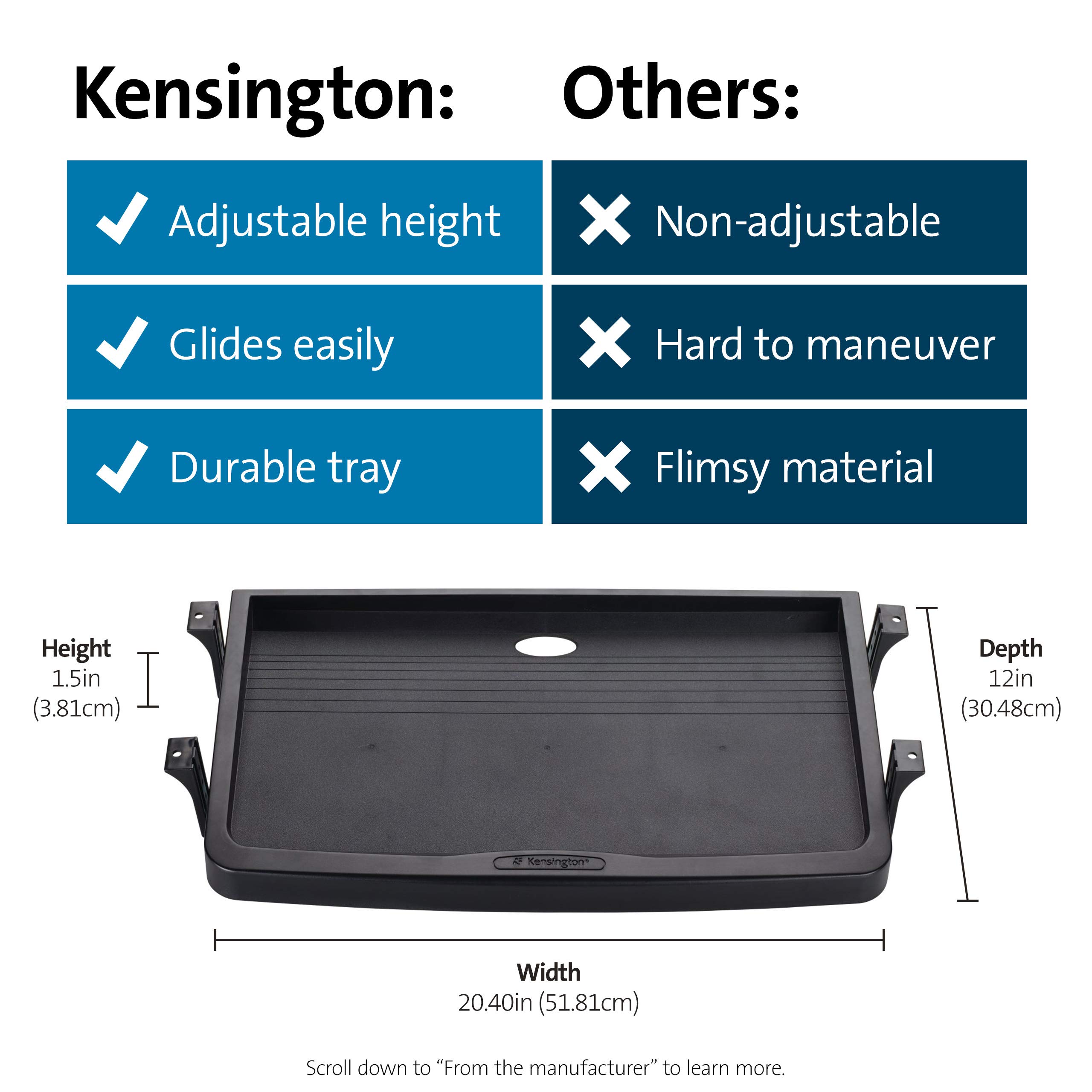 kensington-underdesk-basic-keyboard-drawer-k60009us-space-saving-sliding-tray-bl image 5