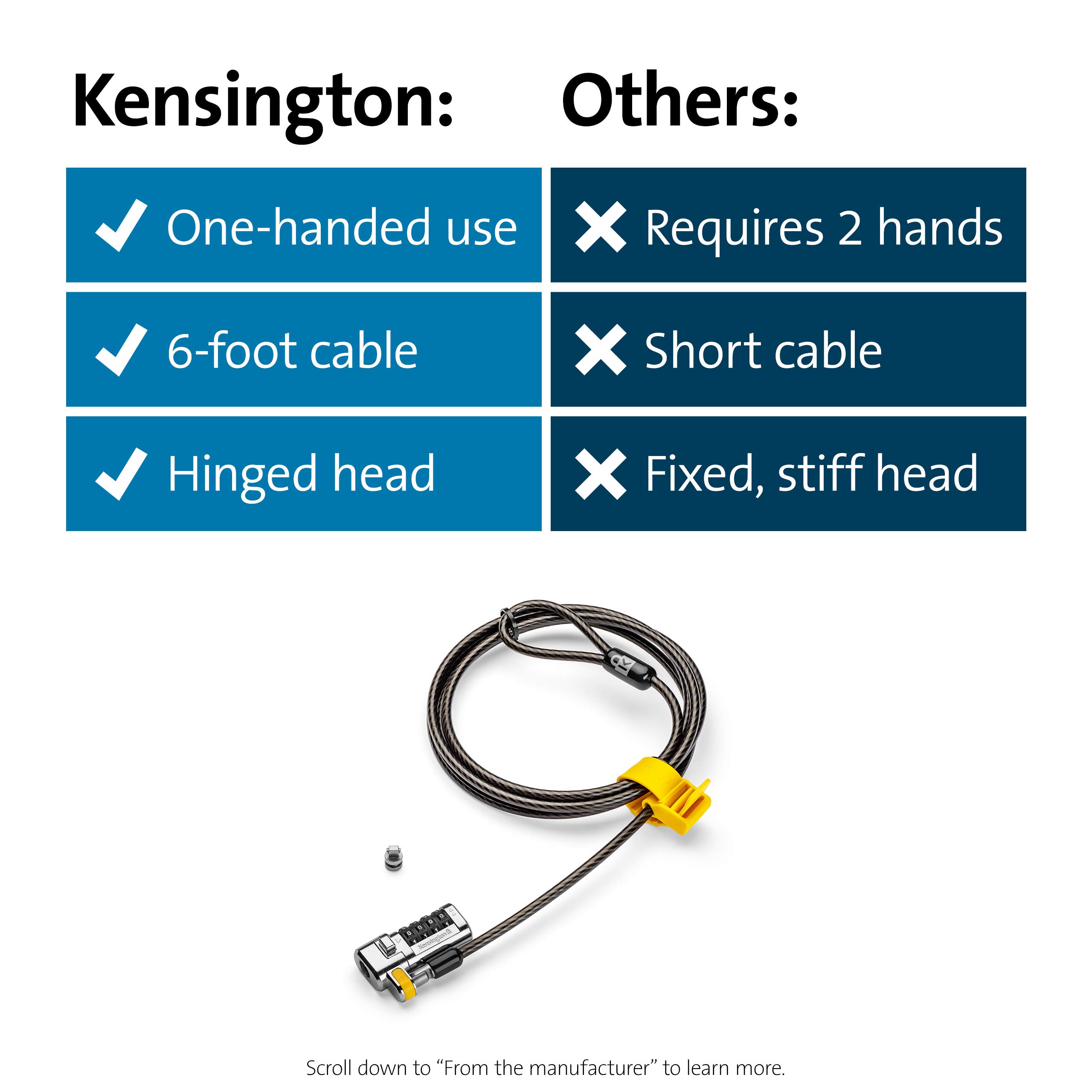 kensington-clicksafe-combination-laptop-lock-for-wedge-shaped-security-slot-k679 image 7