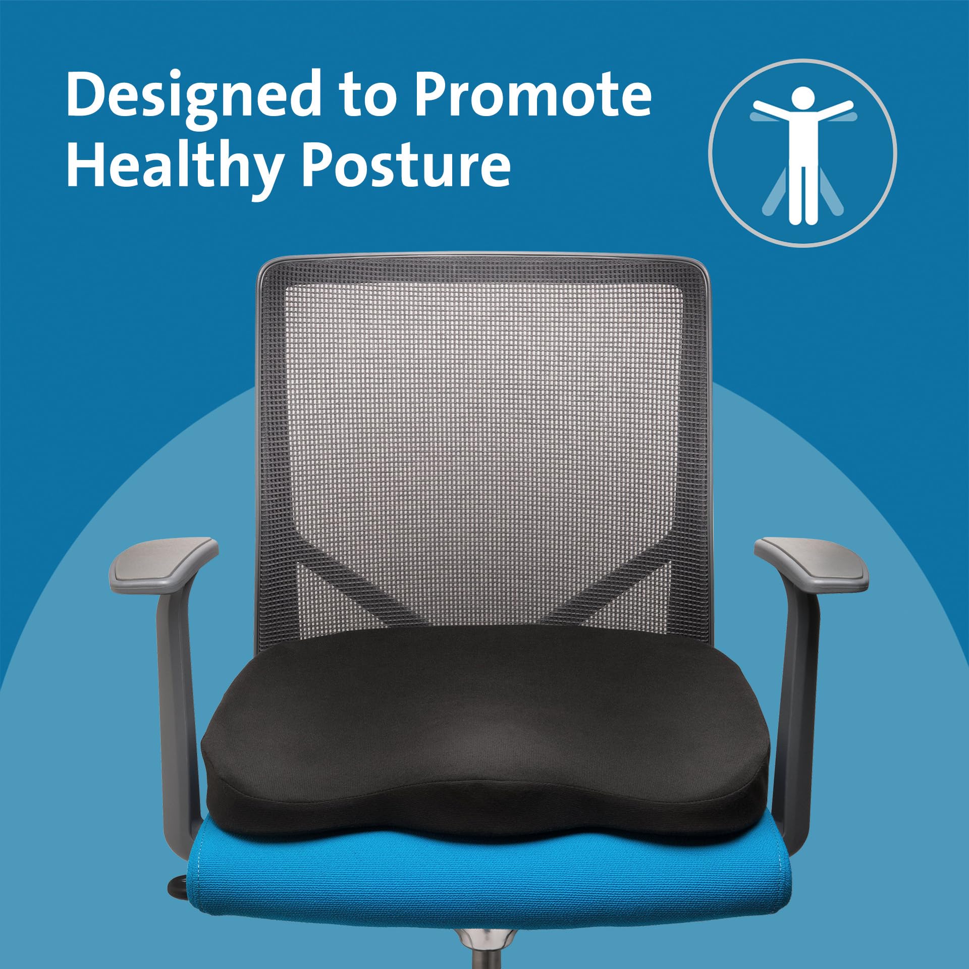 kensington-comfort-foam-seat-cushion-k55805ww-ergonomic-memory-foam-chair-pad-fo image 2