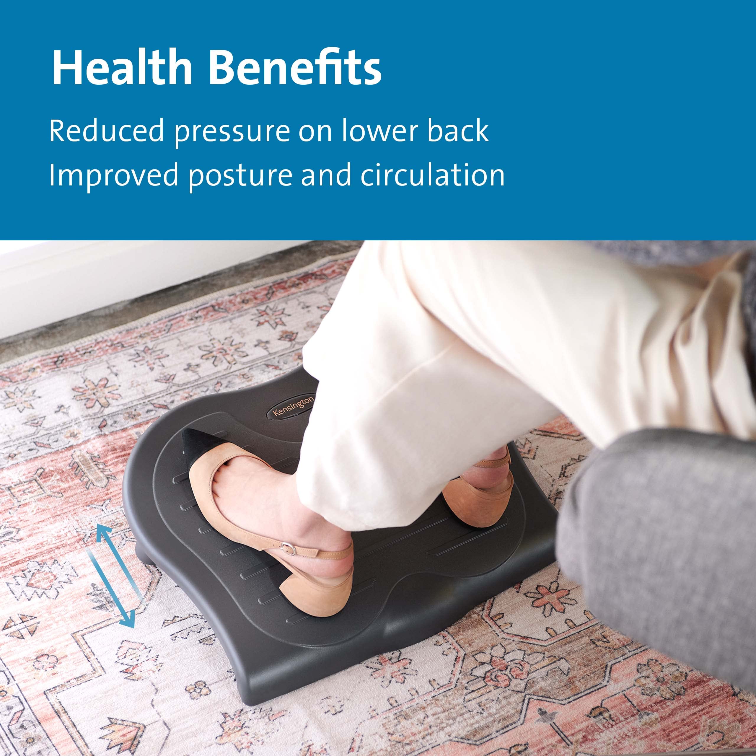 kensington-solesaver-adjustable-footrest-k56152us-gray-ergonomic-footrest-with-3 image 8
