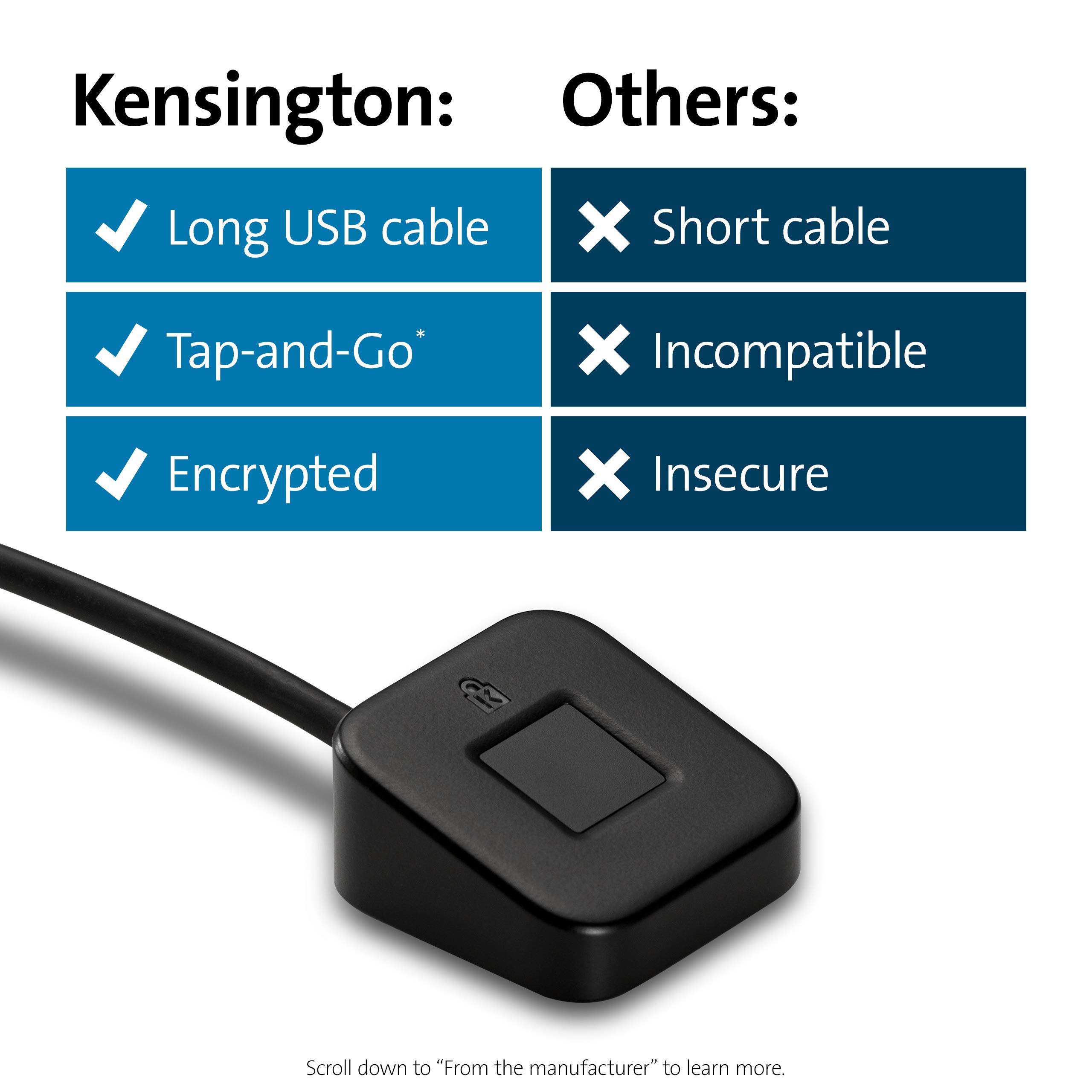 kensington-verimark-desktop-1-0-usb-fingerprint-reader-k62330ww-windows-hello-fi image 8