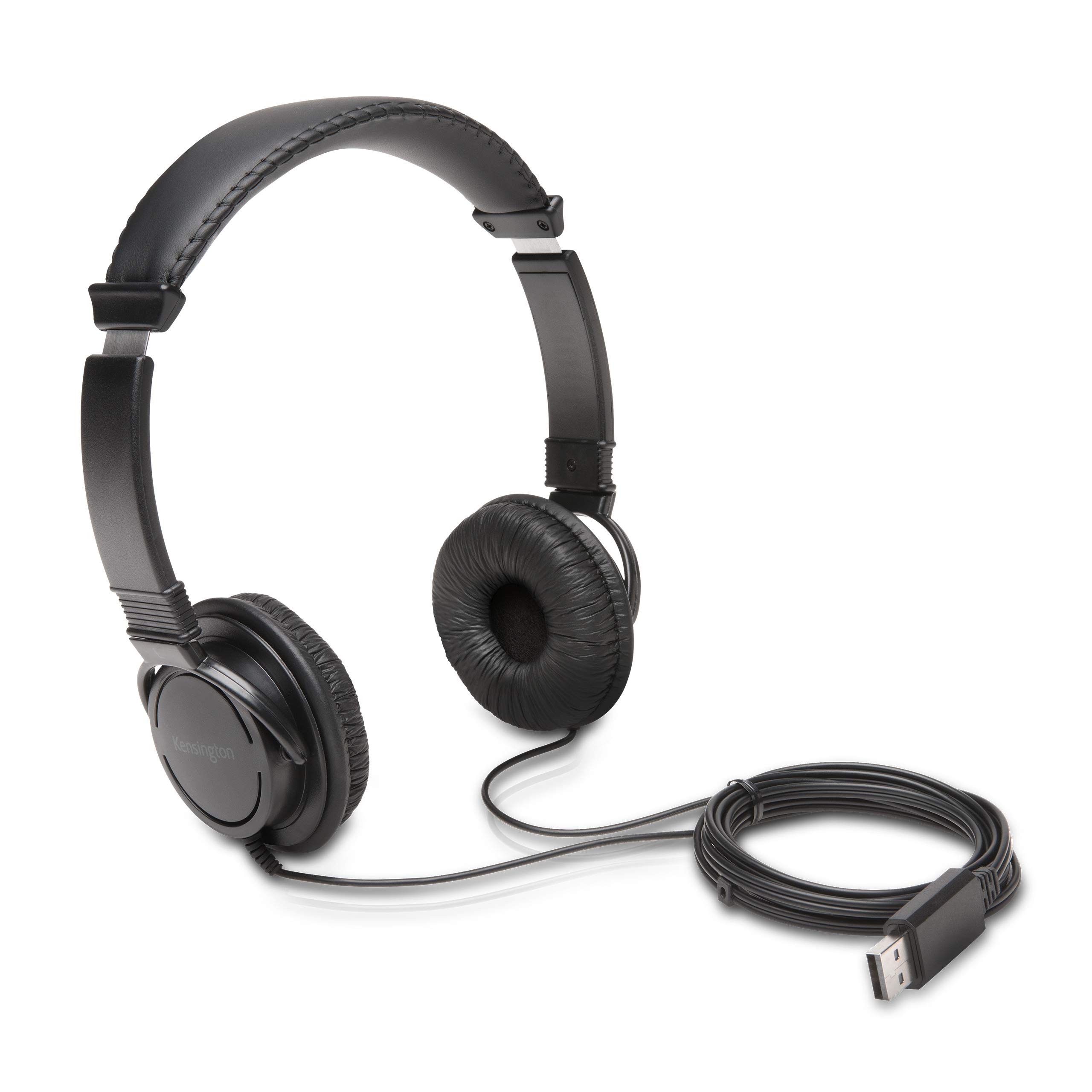 kensington-usb-a-hi-fi-headphones-with-microphone-k97600ww-on-ear-padded-headban image 1