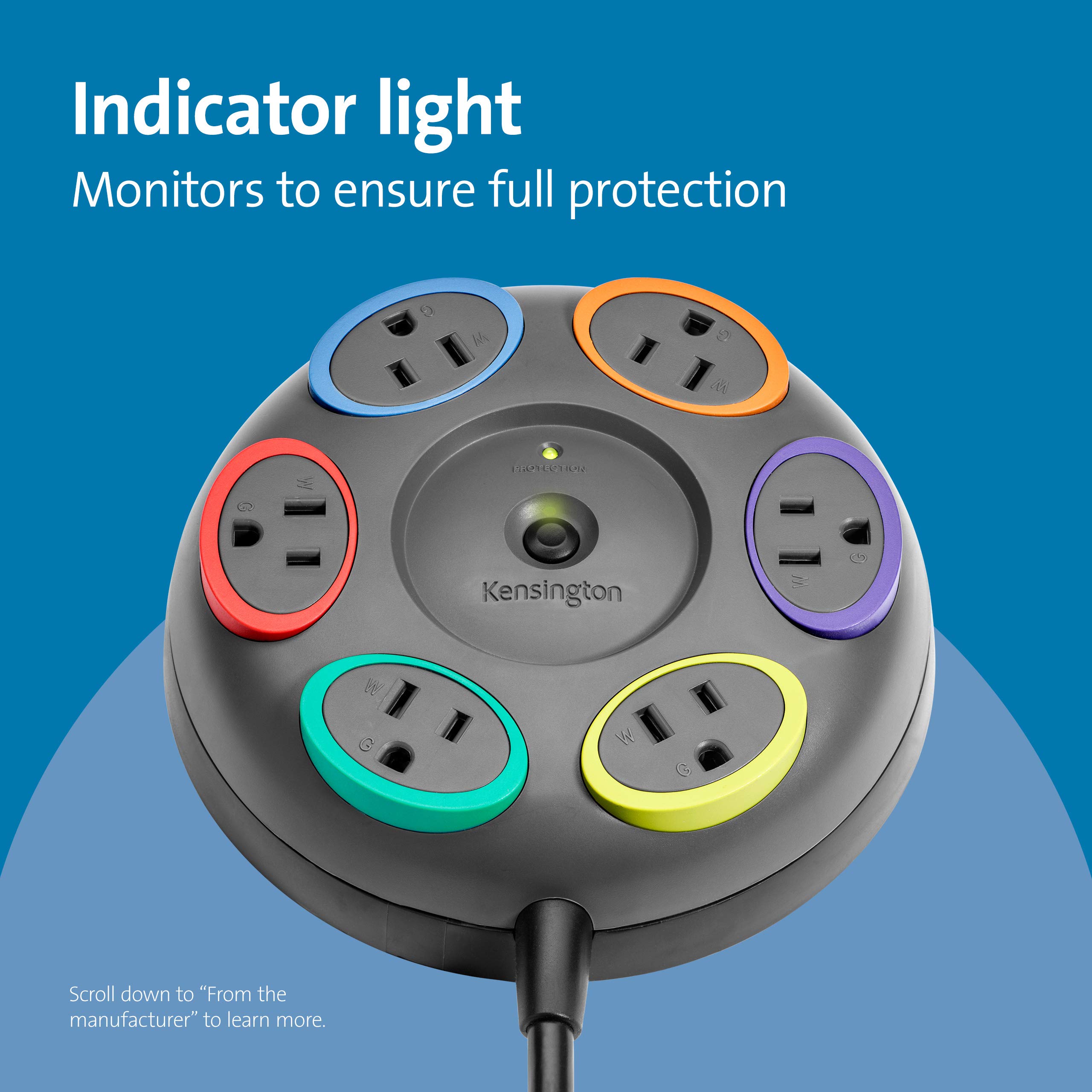 kensington-smartsockets-6-outlet-surge-protector-with-16-foot-cord-1500-joules-t image 4