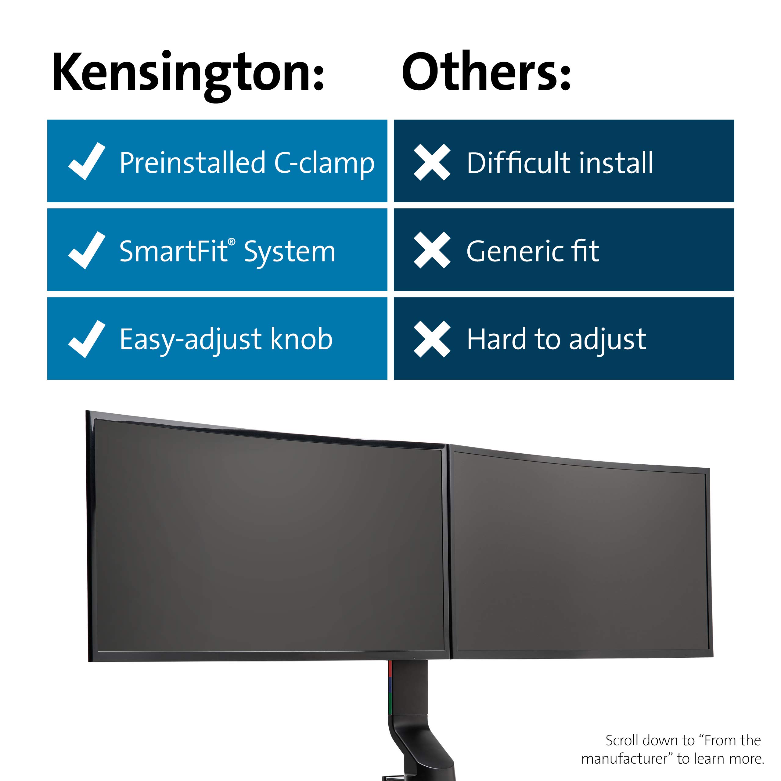 kensington-smartfit-space-saving-dual-monitor-arm-k55513ww-vesa-c-clamp-mount-fo image 8