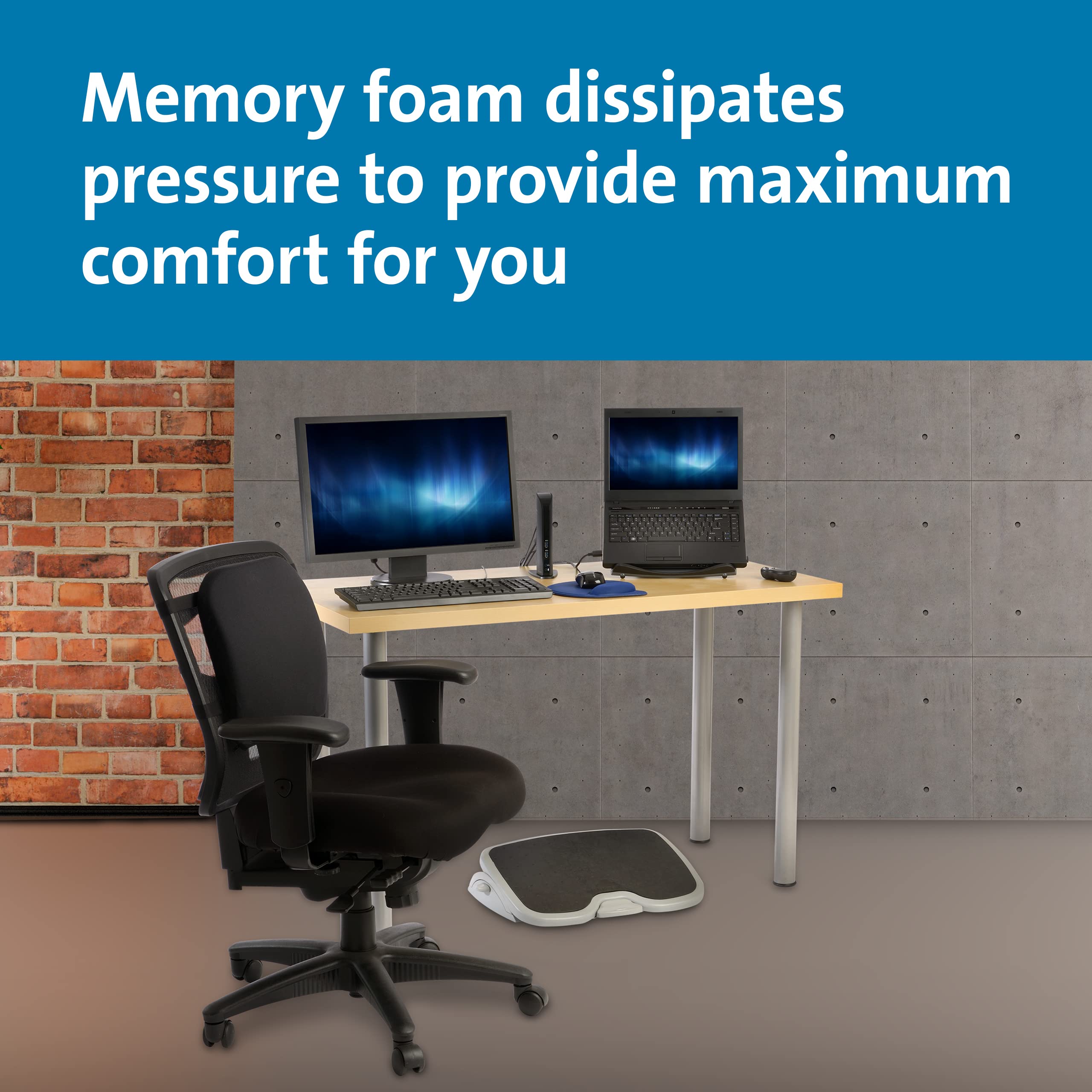 kensington-memory-foam-backrest-16-x-12-x-16-black image 4