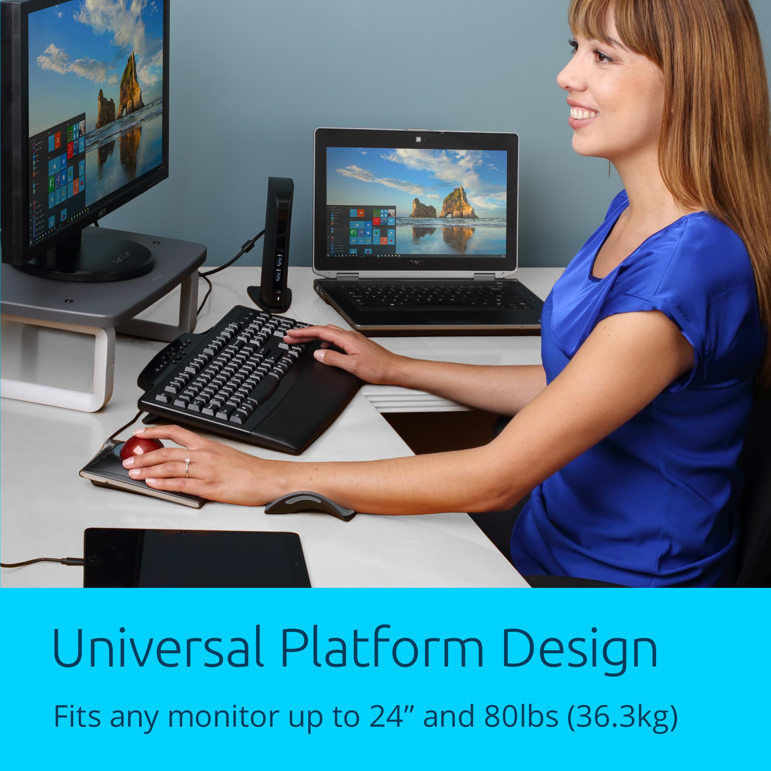kensington-smartfit-monitor-stand-plus-k60089-ergonomic-extra-wide-stand-for-up- image 3