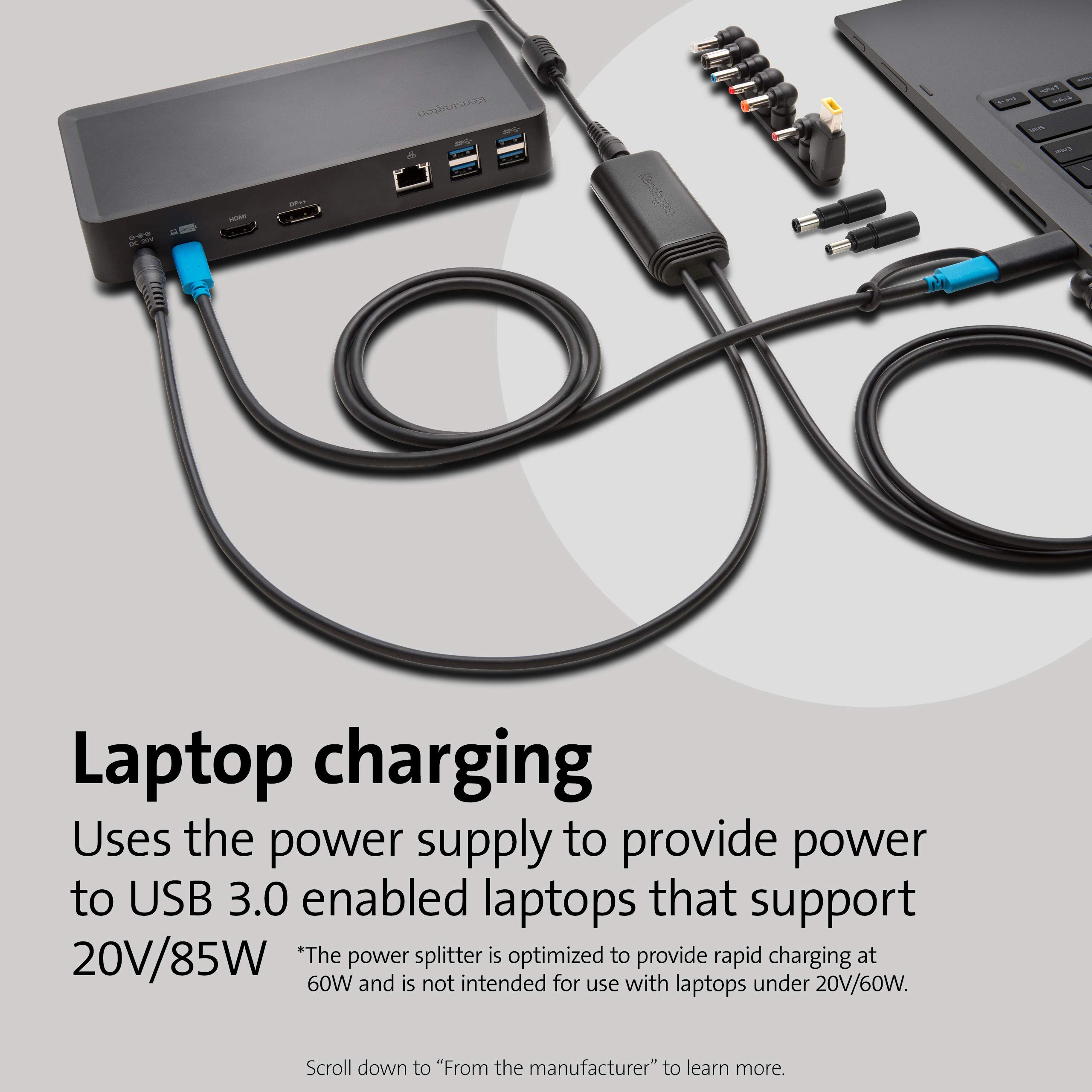 kensington-60w-usb-a-power-splitter-for-usb-c-a-hybrid-docking-stations-k38310na image 3