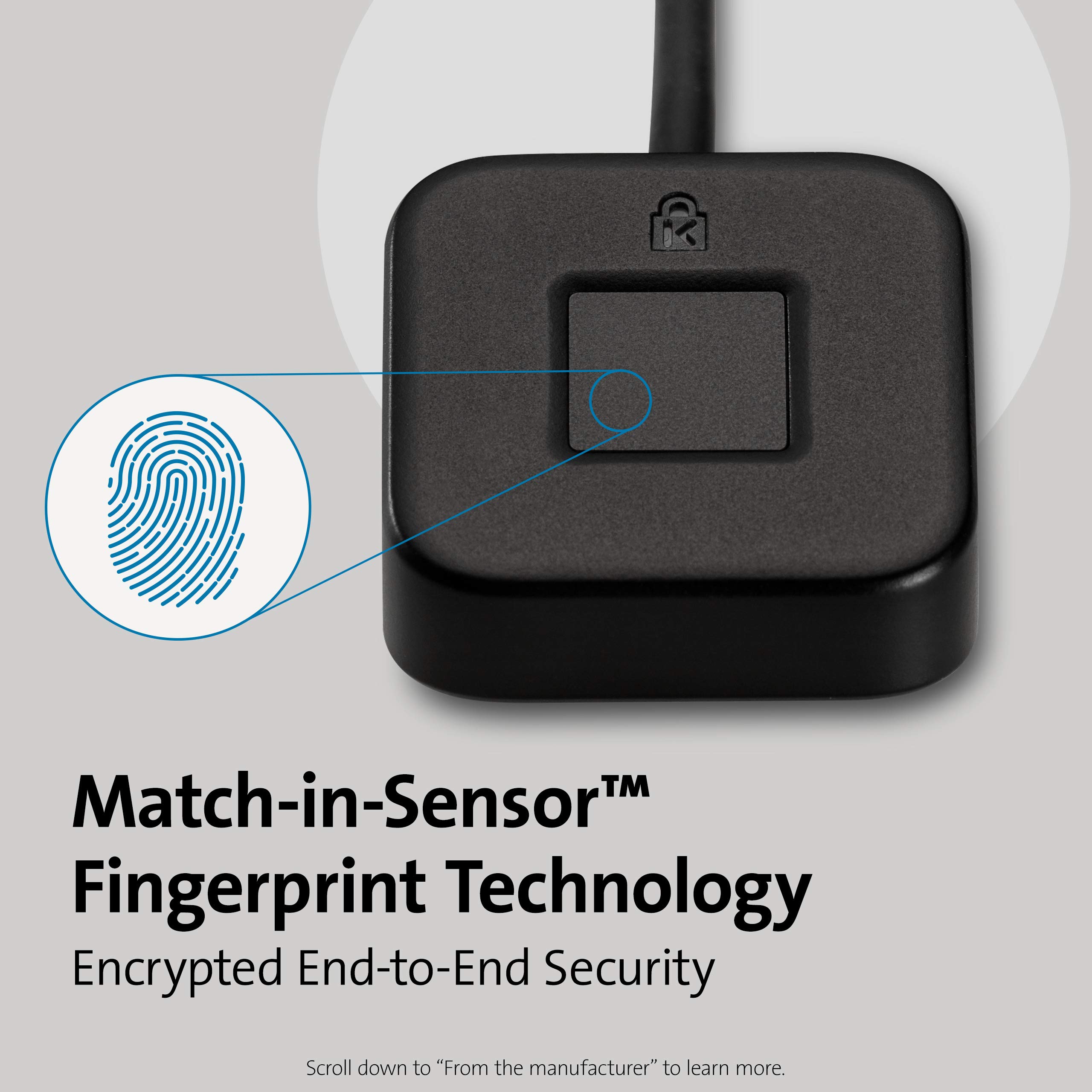 kensington-verimark-desktop-1-0-usb-fingerprint-reader-k62330ww-windows-hello-fi image 3