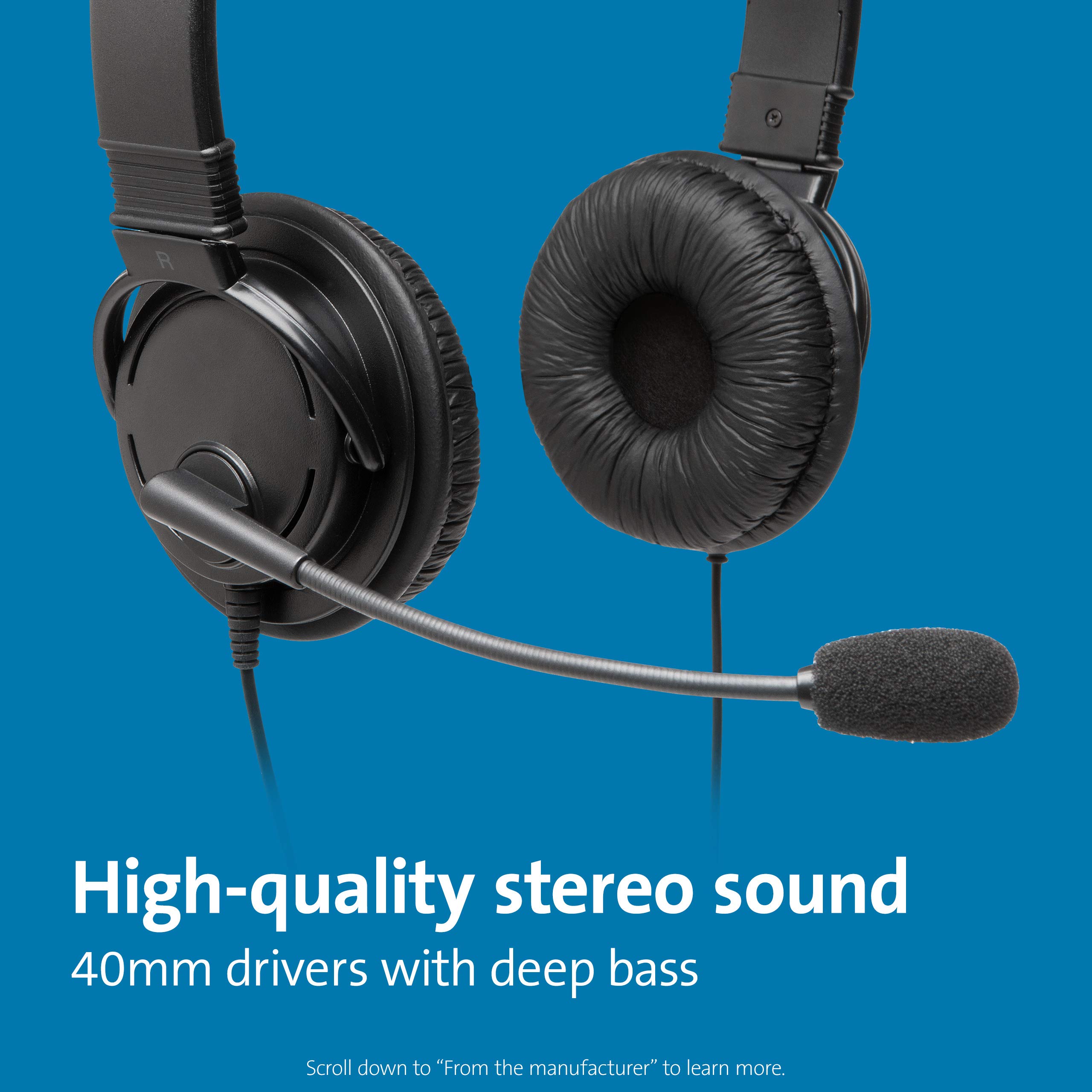 kensington-usb-hi-fi-headset-with-microphone-40mm-drivers-94db-safe-listening-6f image 2