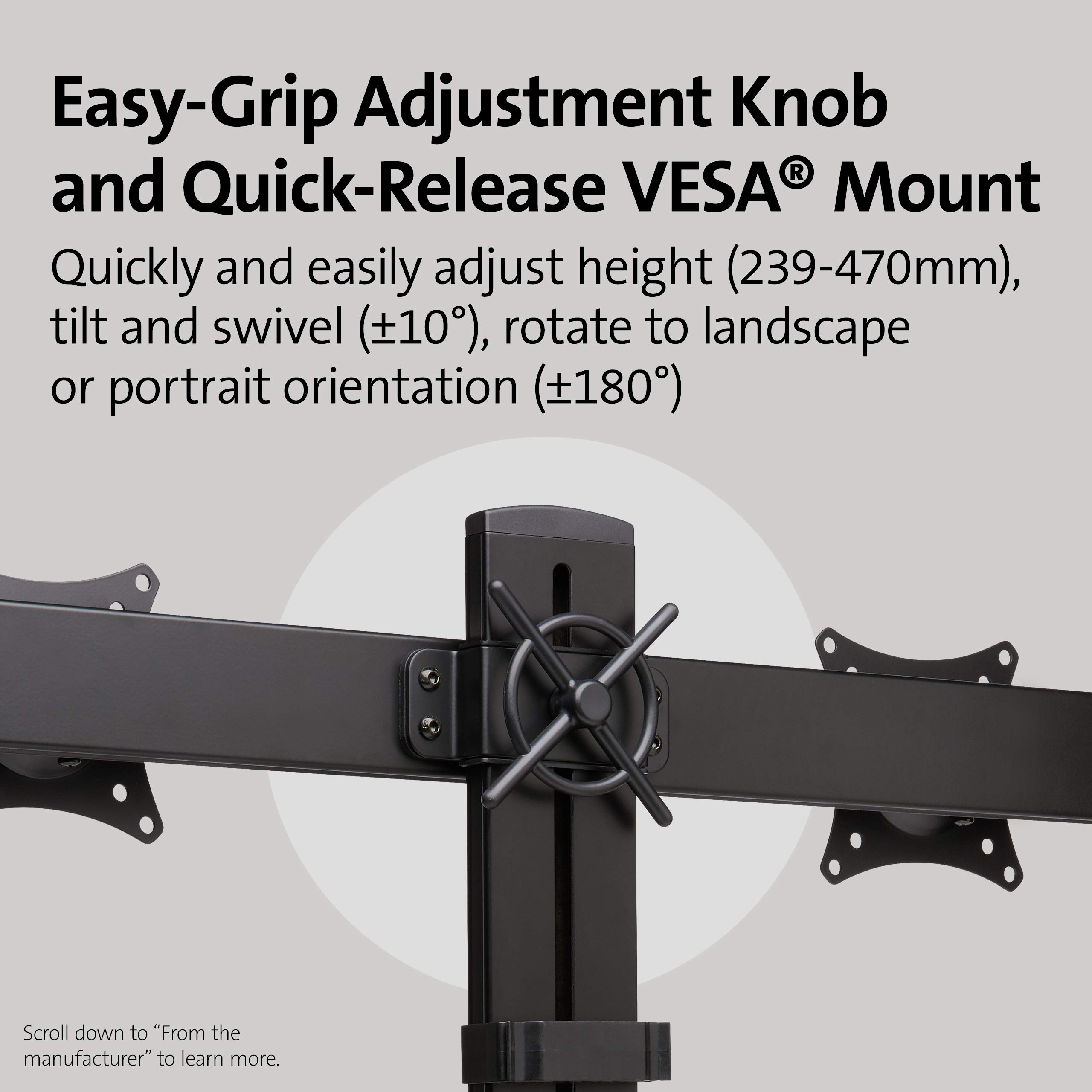 kensington-smartfit-space-saving-dual-monitor-arm-k55513ww-vesa-c-clamp-mount-fo image 3
