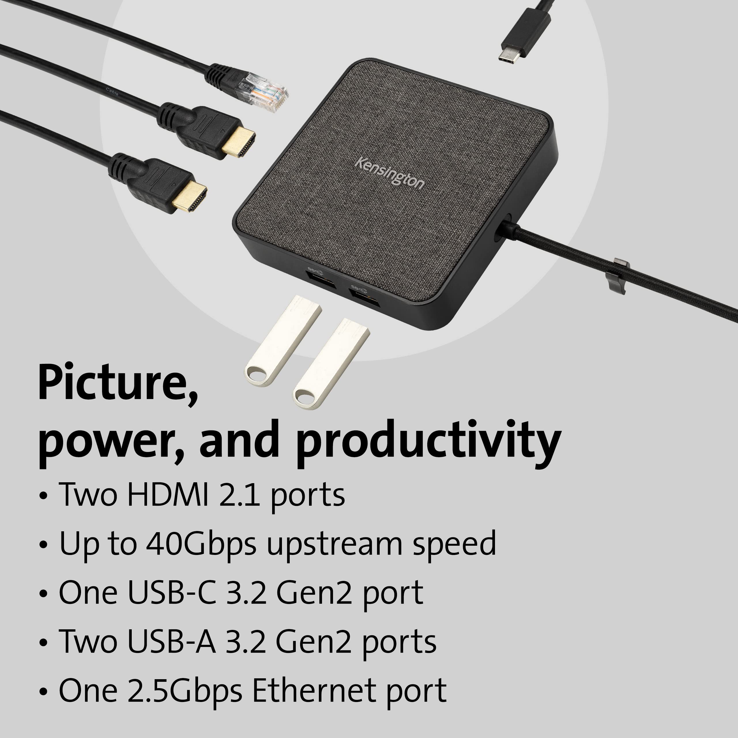 kensington-md120u4-usb4-hub-dual-4k-120hz-single-8k-60hz-100w-power-pass-through image 5