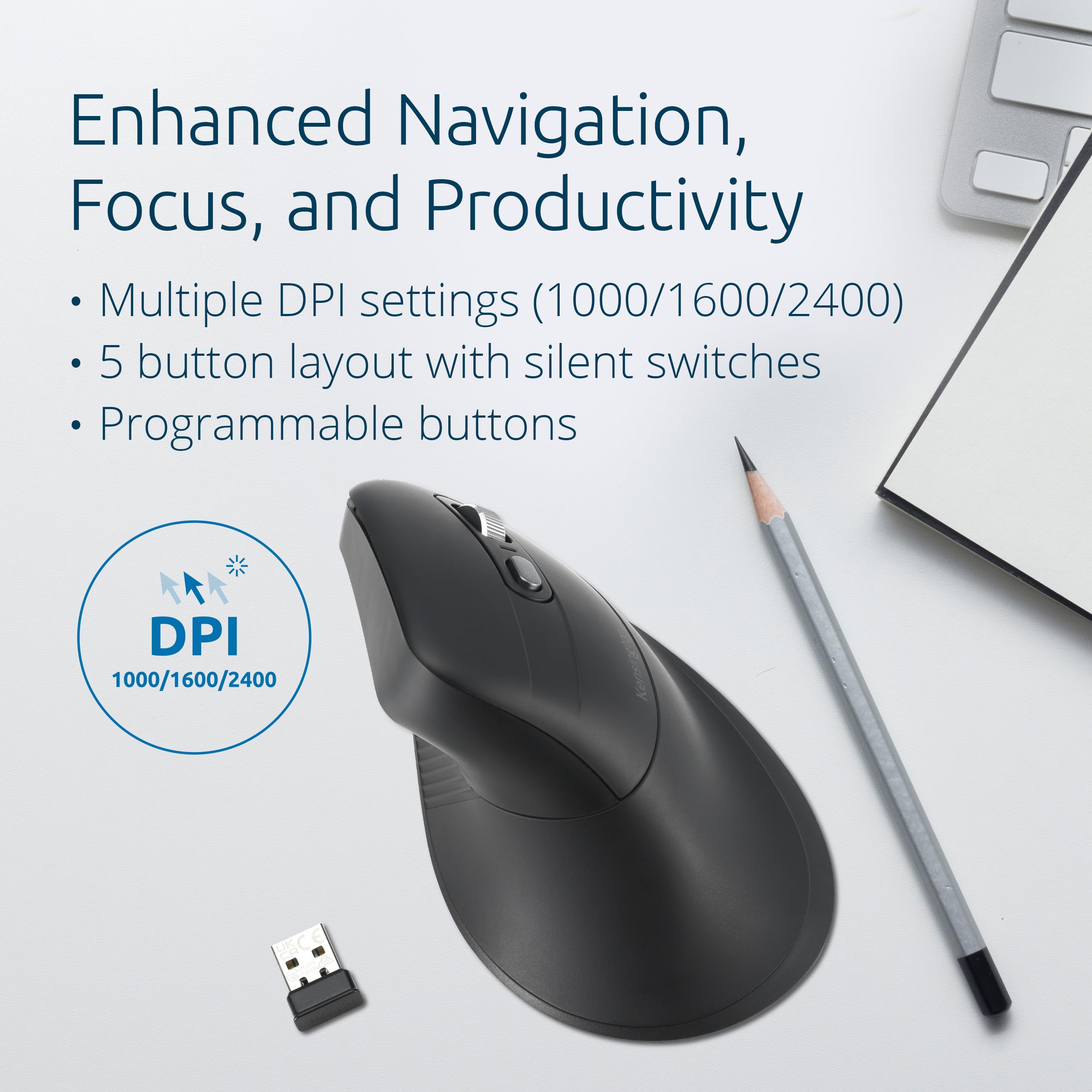 kensington-pro-fit-ergo-my630-eq-vertical-wireless-mouse-ergonomic-bluetooth-le- image 6