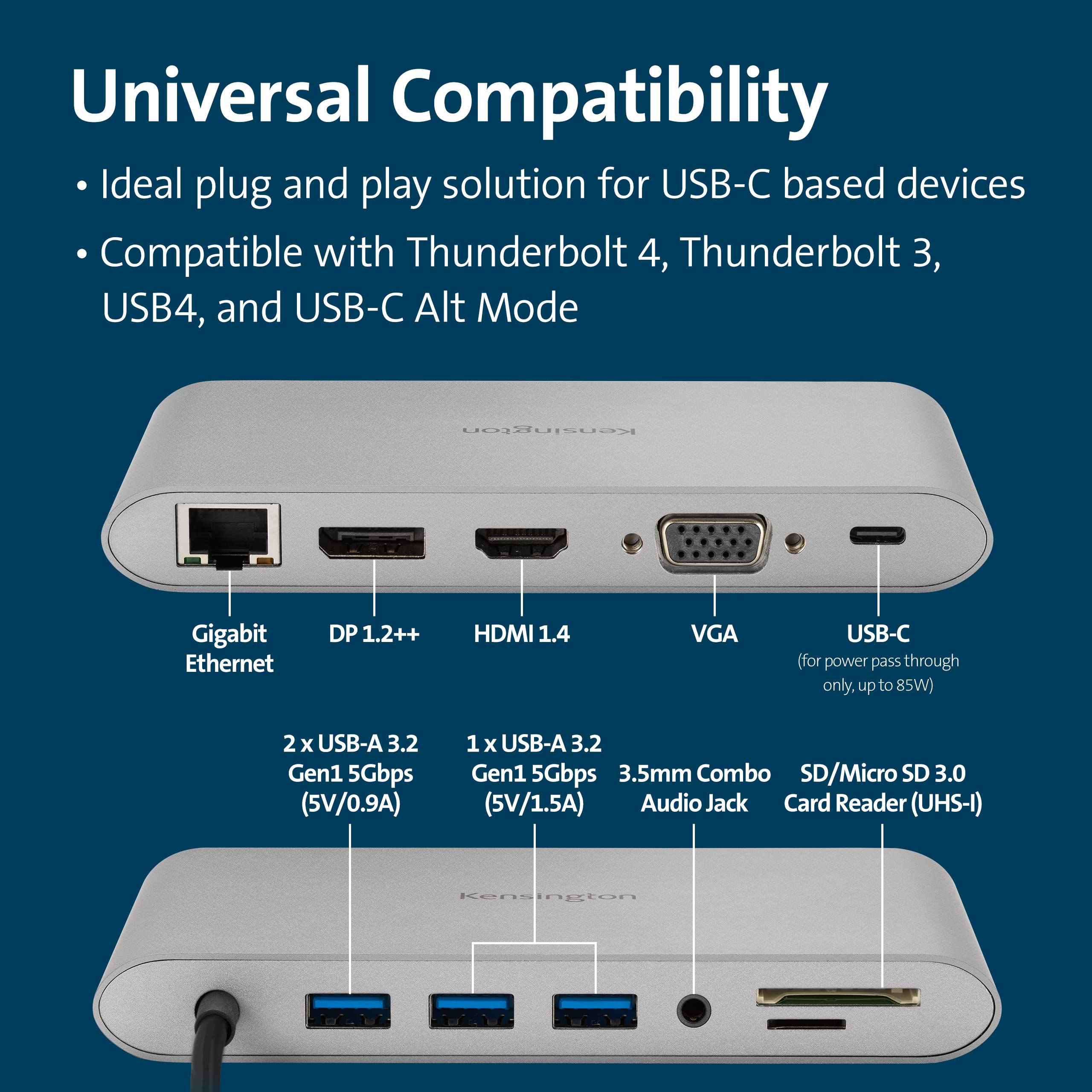 kensington-uh1440p-10-in-1-dual-monitor-usb-c-hub-with-85w-charging-k33853ww image 2