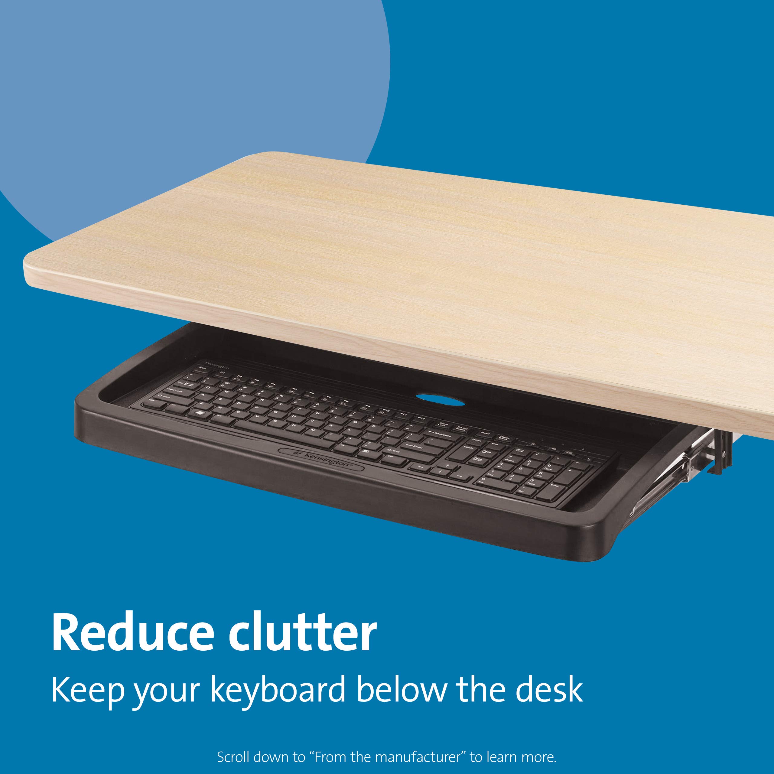 kensington-underdesk-basic-keyboard-drawer-k60009us-space-saving-sliding-tray-bl image 3