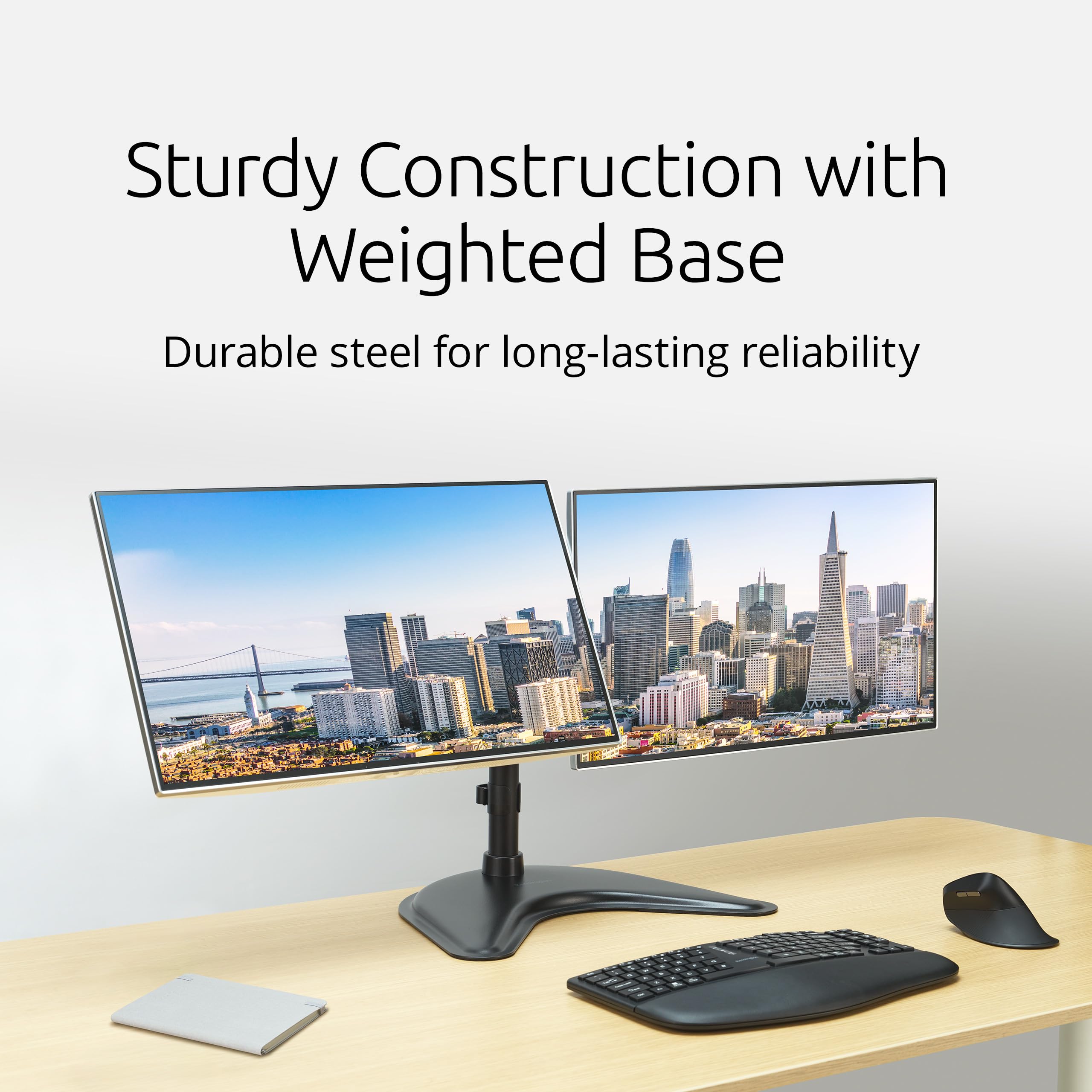 kensington-smartfit-ergo-freestanding-dual-monitor-stand-for-2-screens-up-to-27- image 3