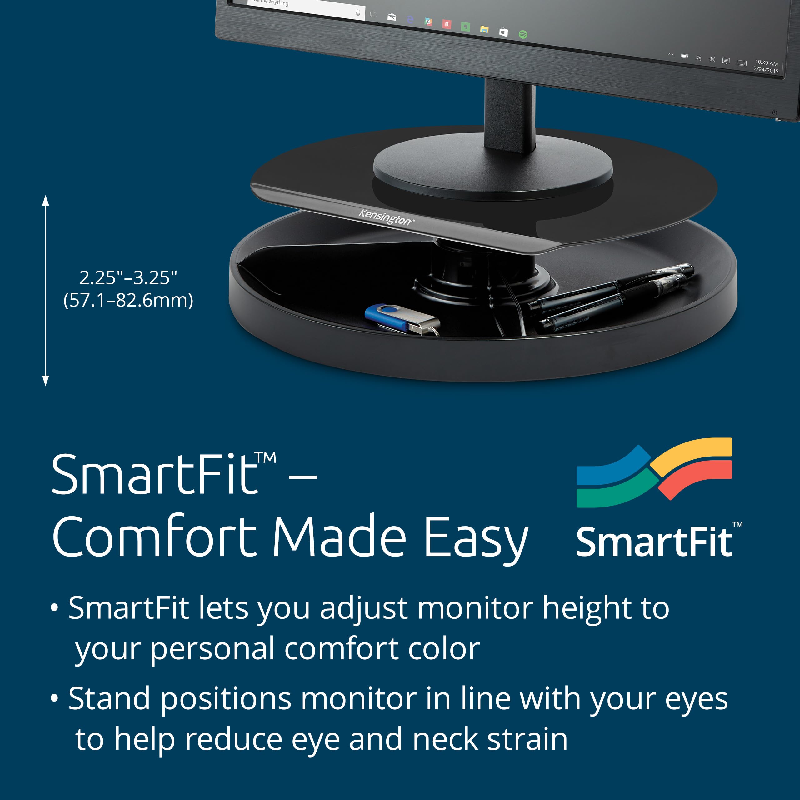 kensington-smart-fit-spin2-monitor-stand-black-k52787ww image 2