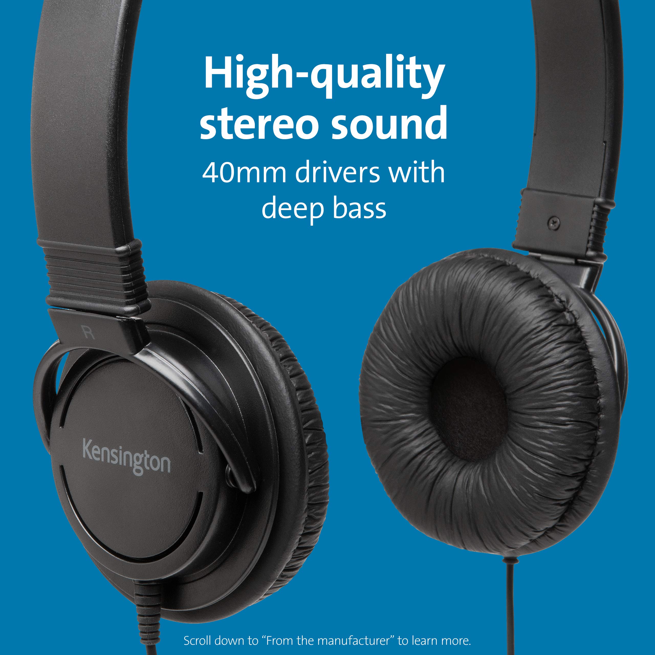 kensington-usb-a-hi-fi-headphones-with-microphone-k97600ww-on-ear-padded-headban image 2