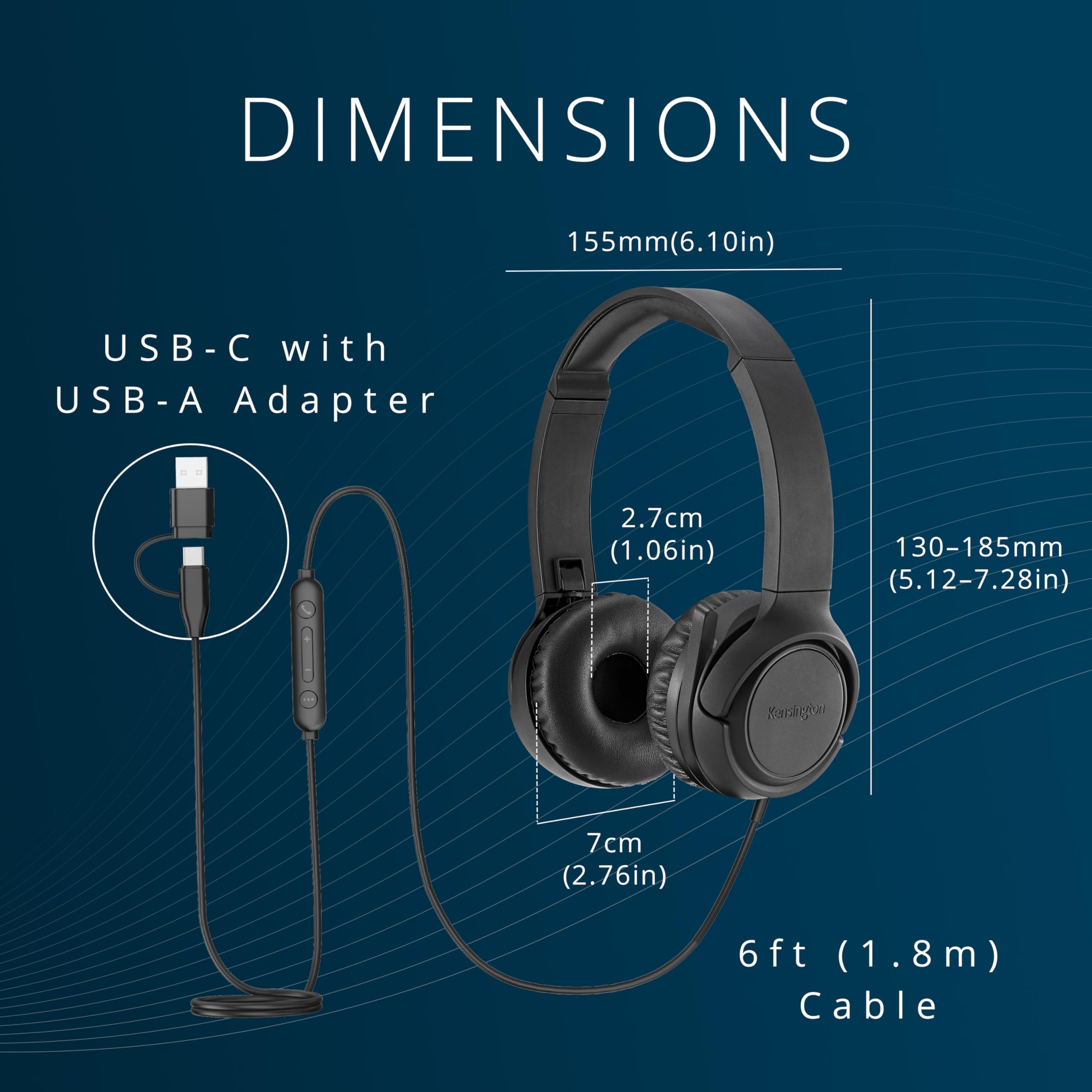 kensington-h950-eq-usb-c-usb-a-on-ear-headset-with-noise-cancelling-mic-flip-to- image 6