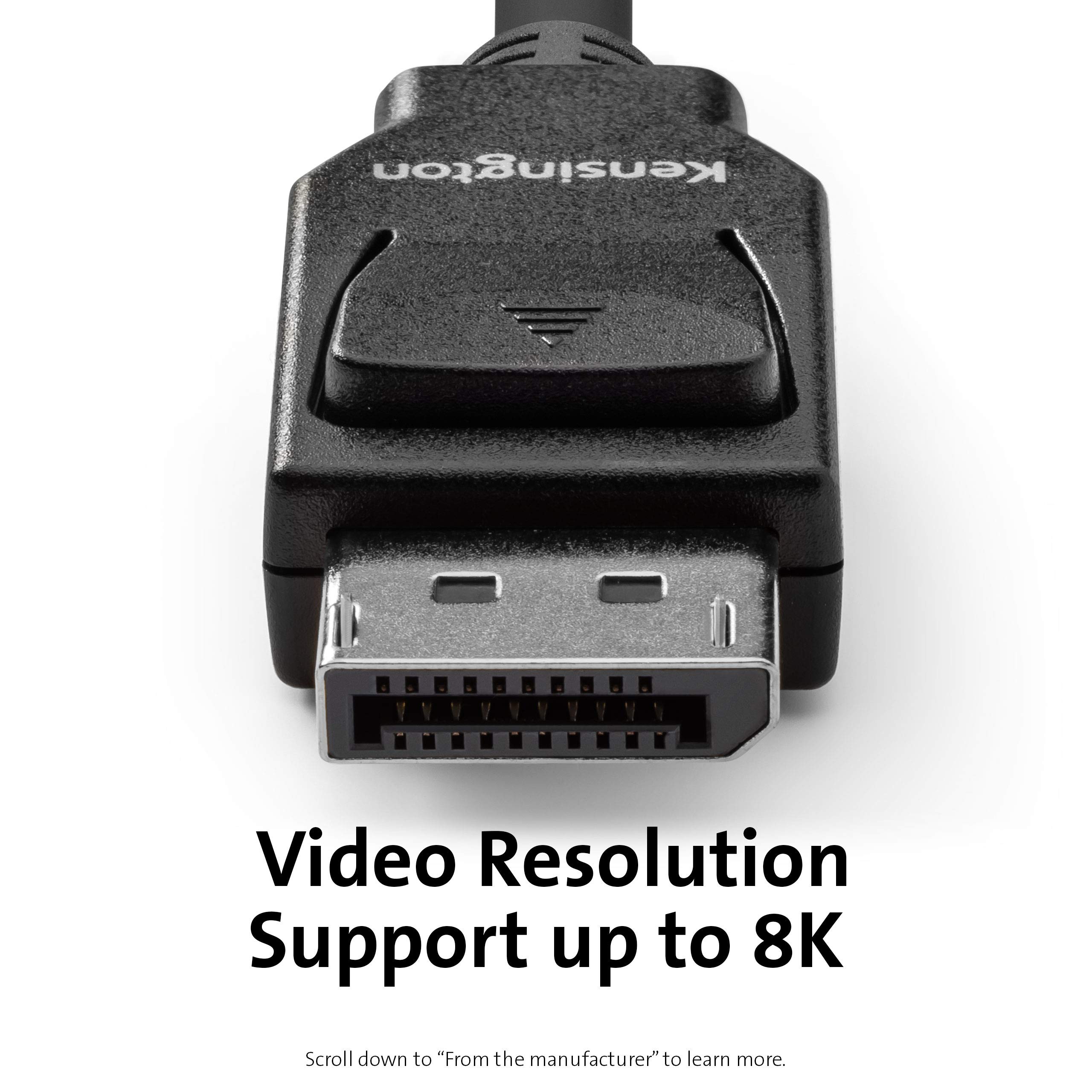 kensington-displayport-1-4-to-displayport-1-4-cable-6ft-k33021ww image 2