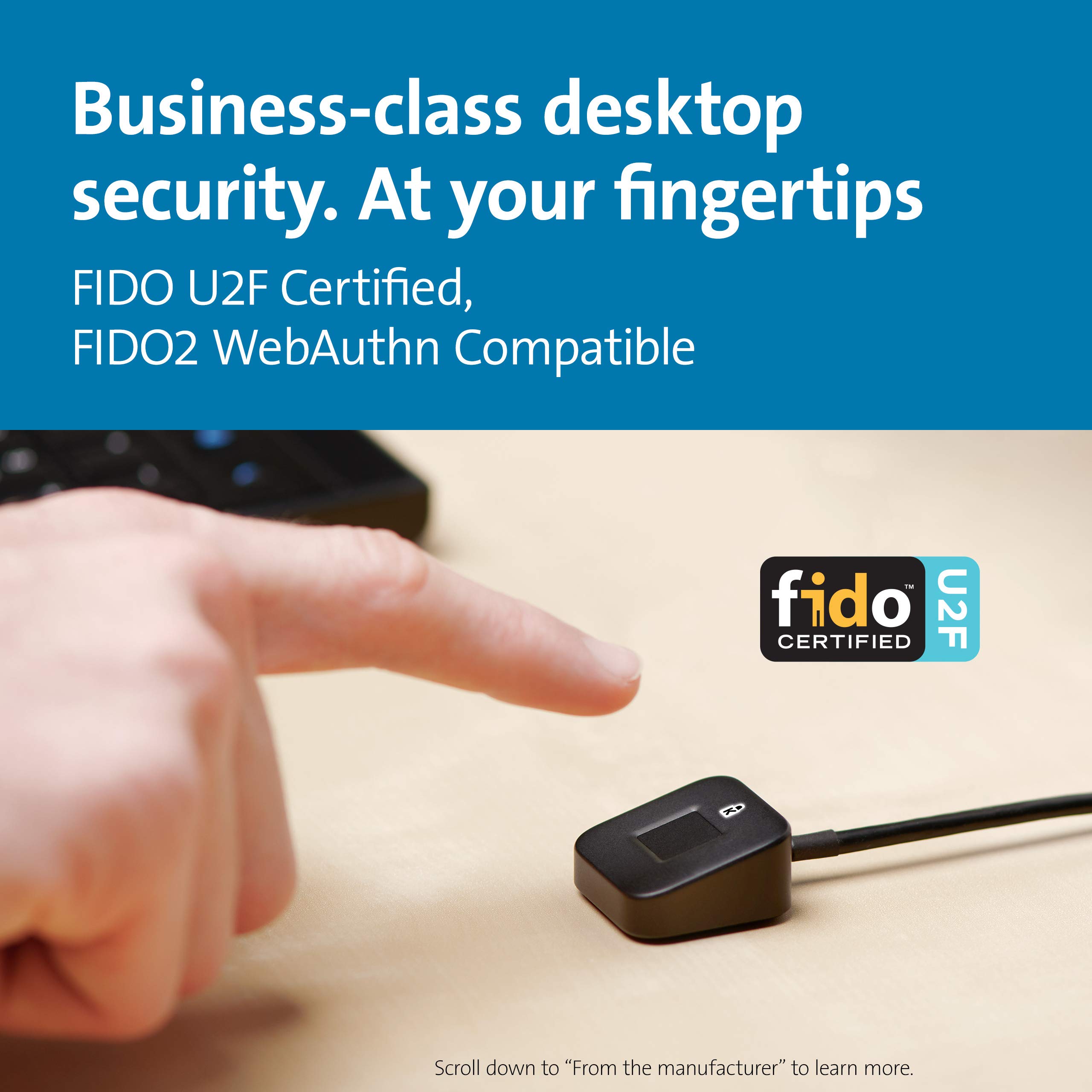 kensington-verimark-desktop-1-0-usb-fingerprint-reader-k62330ww-windows-hello-fi image 2