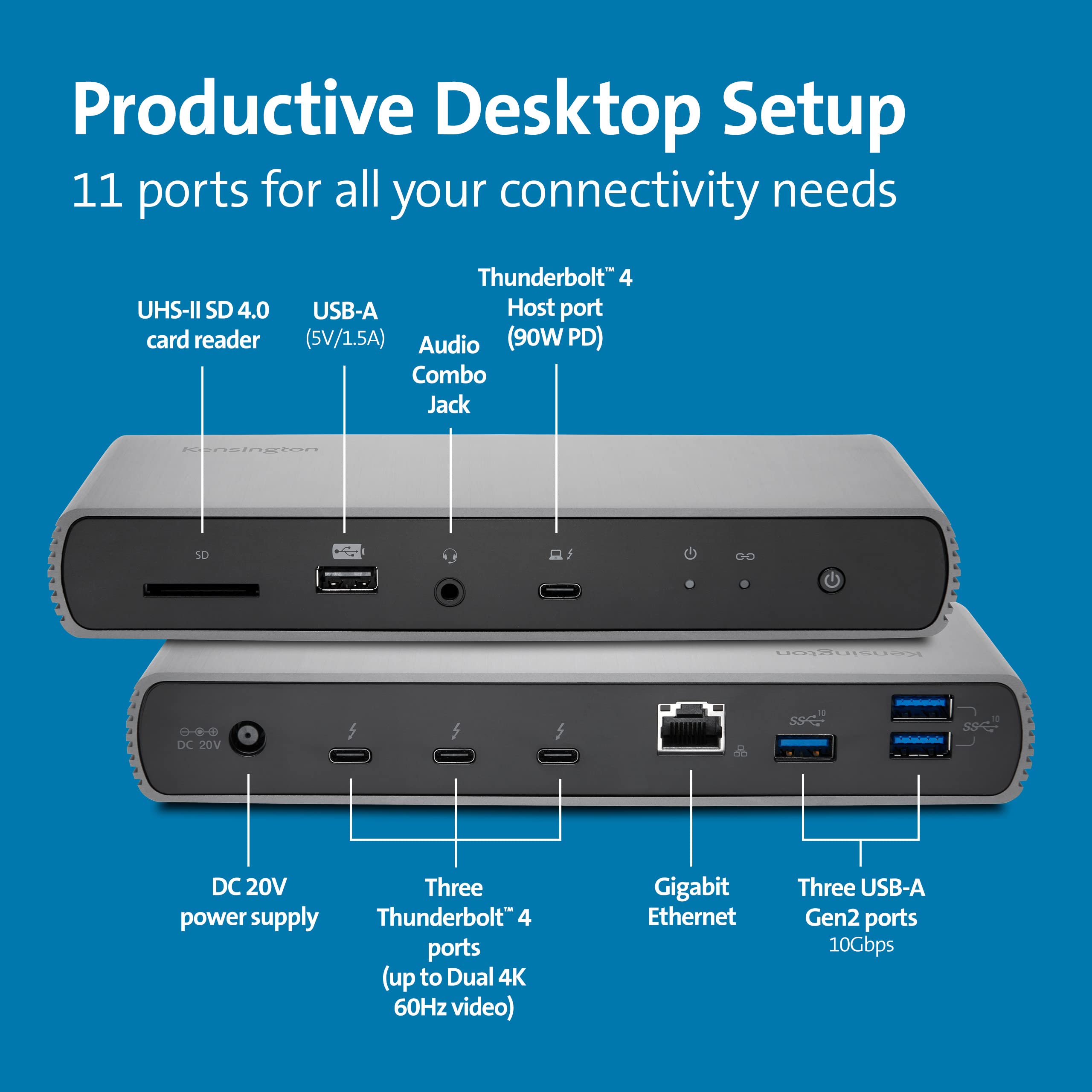 kensington-sd5750t-thunderbolt-4-docking-station-for-microsoft-surface-pro-surfa image 3