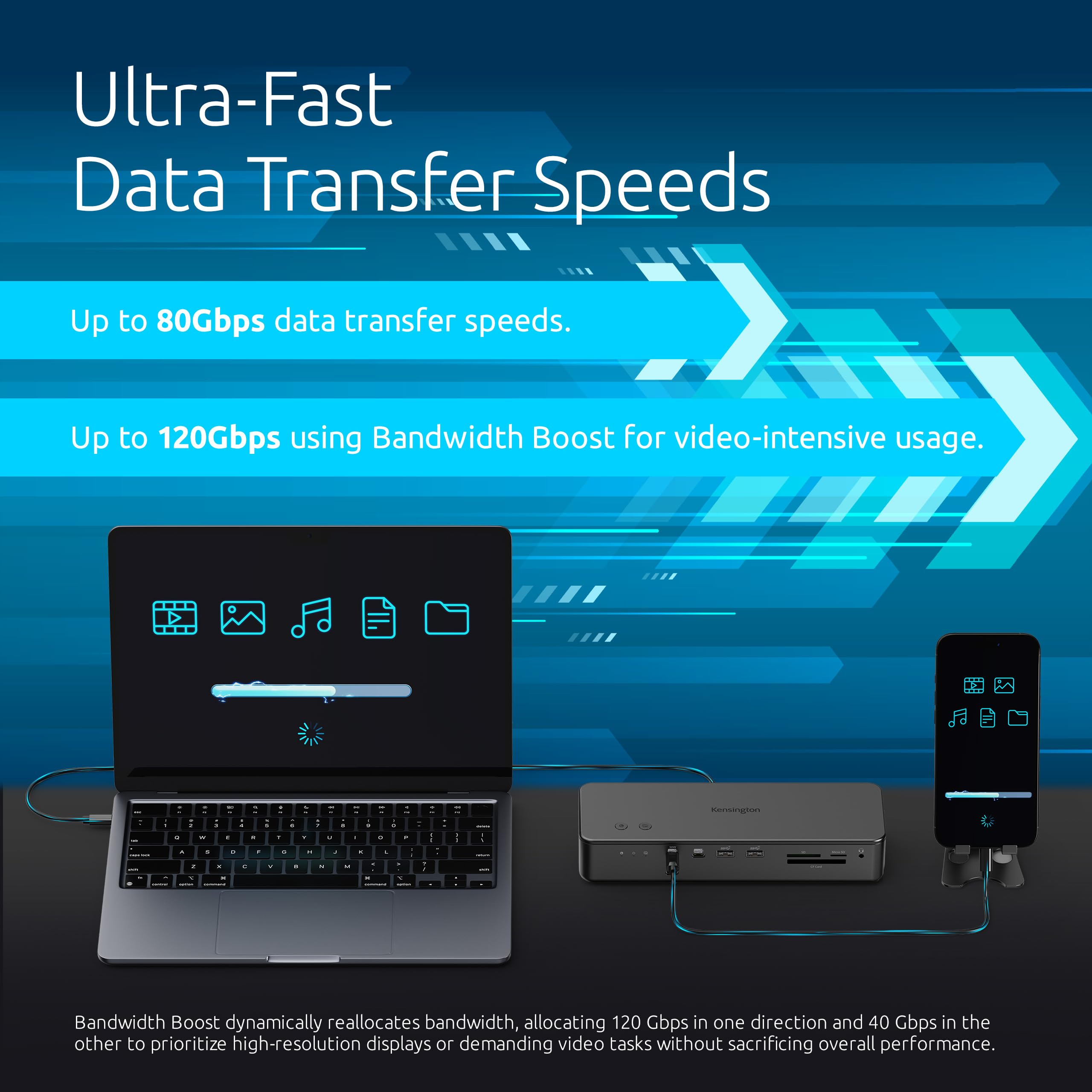 kensington-eq-pro-thunderbolt-5-dock-for-macbook-k33612na-140w-pd-80gbps-m-2-ssd image 5