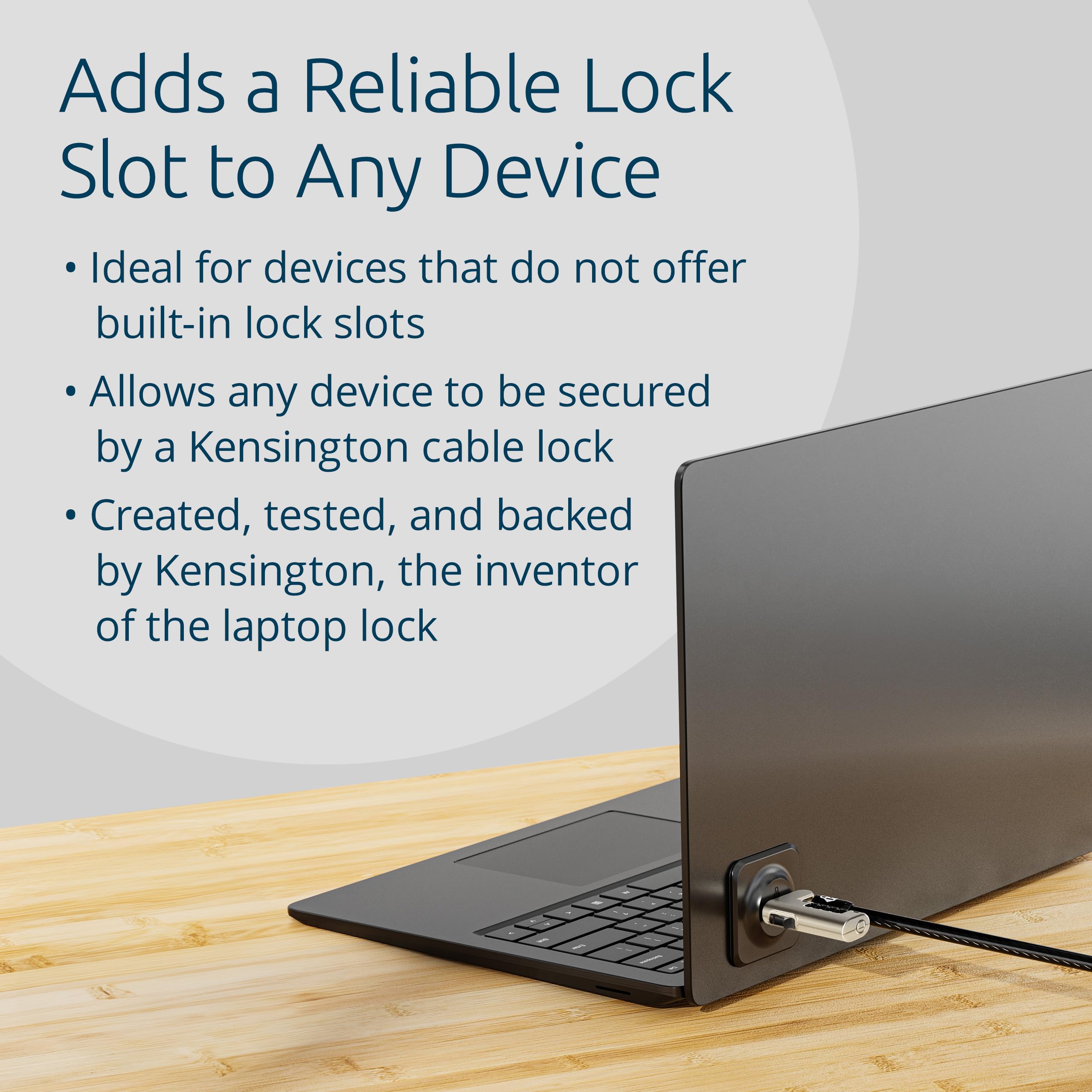 kensington-k60206ww-nano-security-slot-adapter-kit-with-cable-lock-and-adhesive- image 2