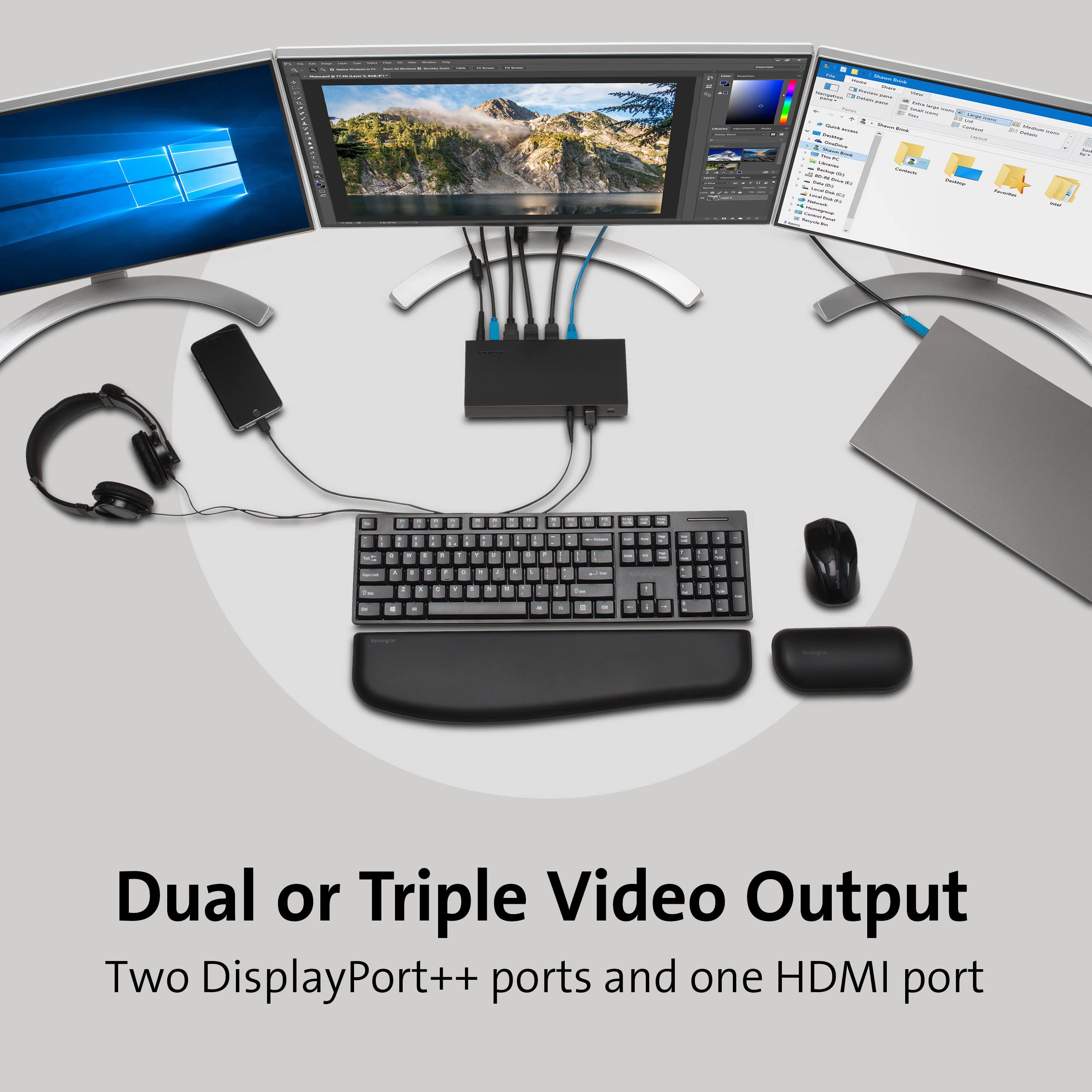 kensington-sd4800p-usb-c-10gbps-scalable-video-docking-station-with-135w-adapter image 4