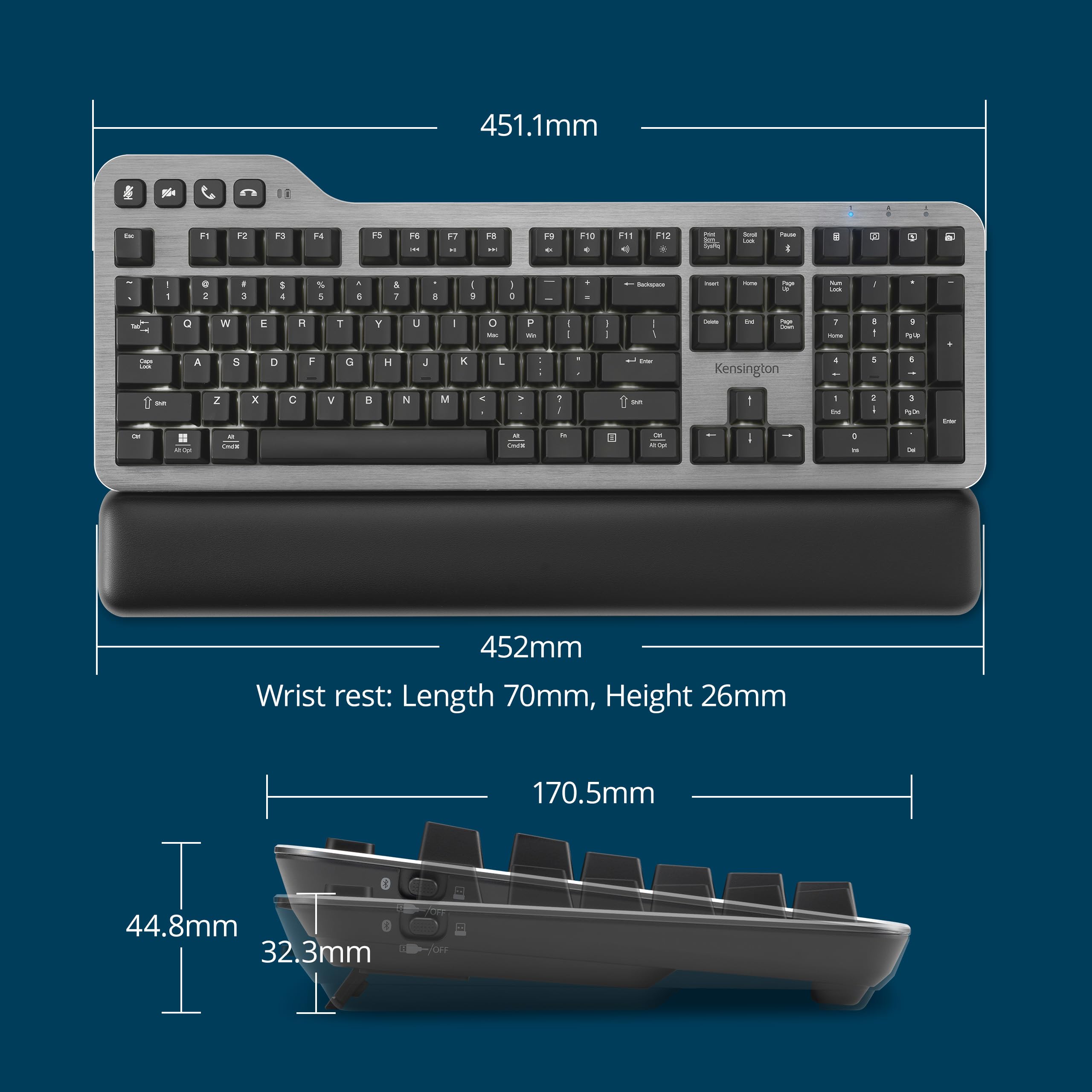 kensington-mk7500f-quiettype-pro-silent-mechanical-keyboard-wireless-backlit-spi image 7