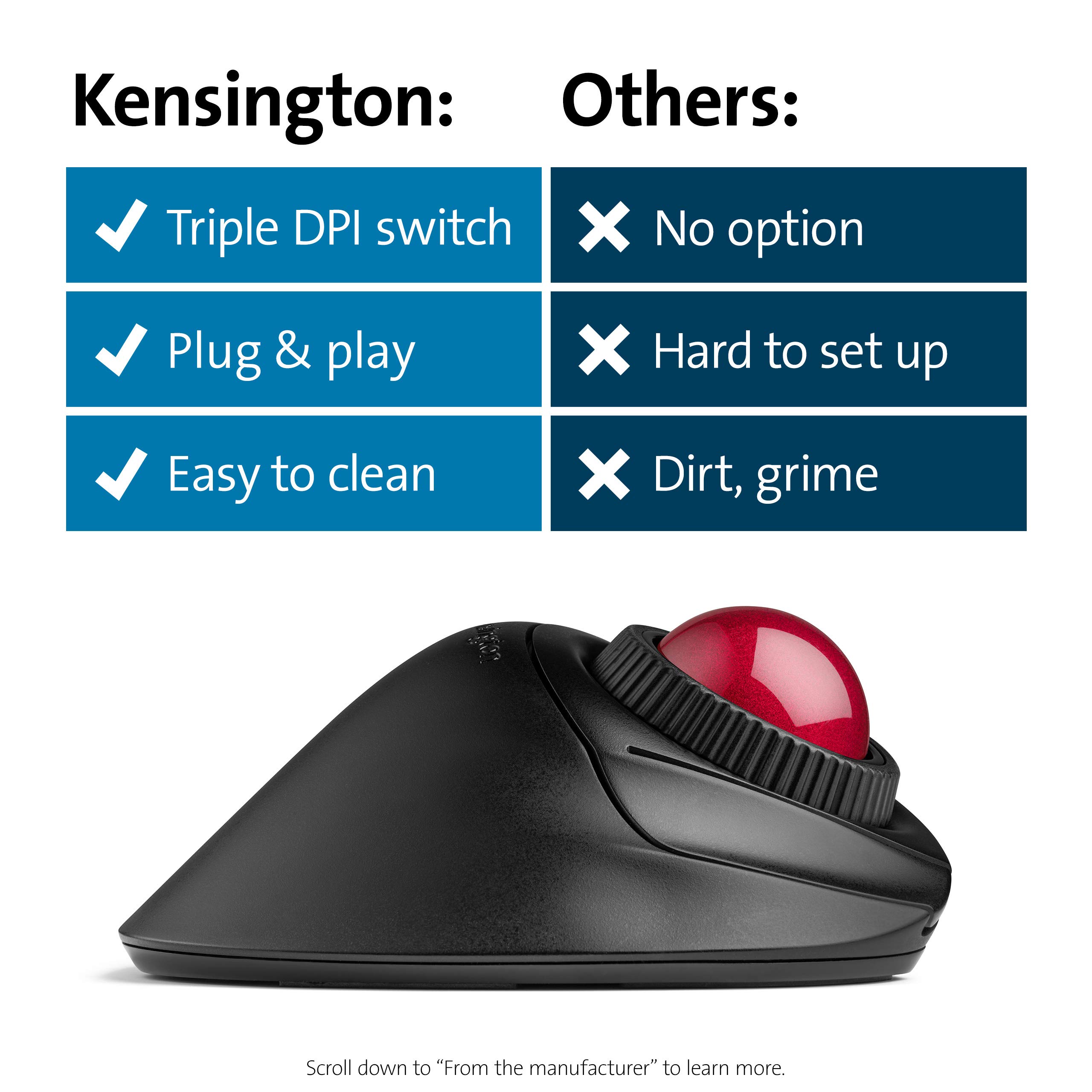 kensington-orbit-fusion-wireless-trackball-k72363ww-ergonomic-40mm-finger-operat image 7
