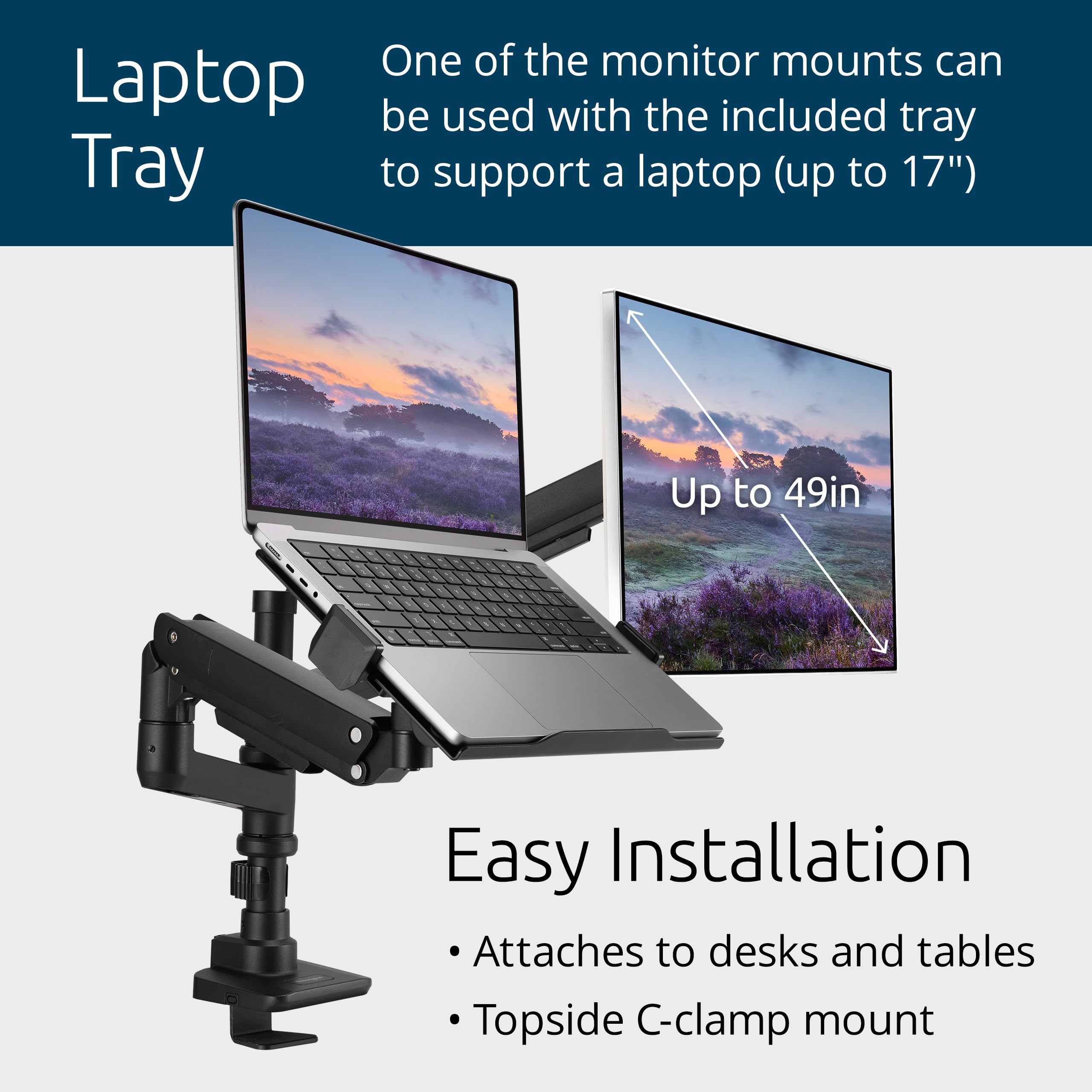 kensington-smartfit-premium-heavy-duty-dual-monitor-arm-with-laptop-tray image 3