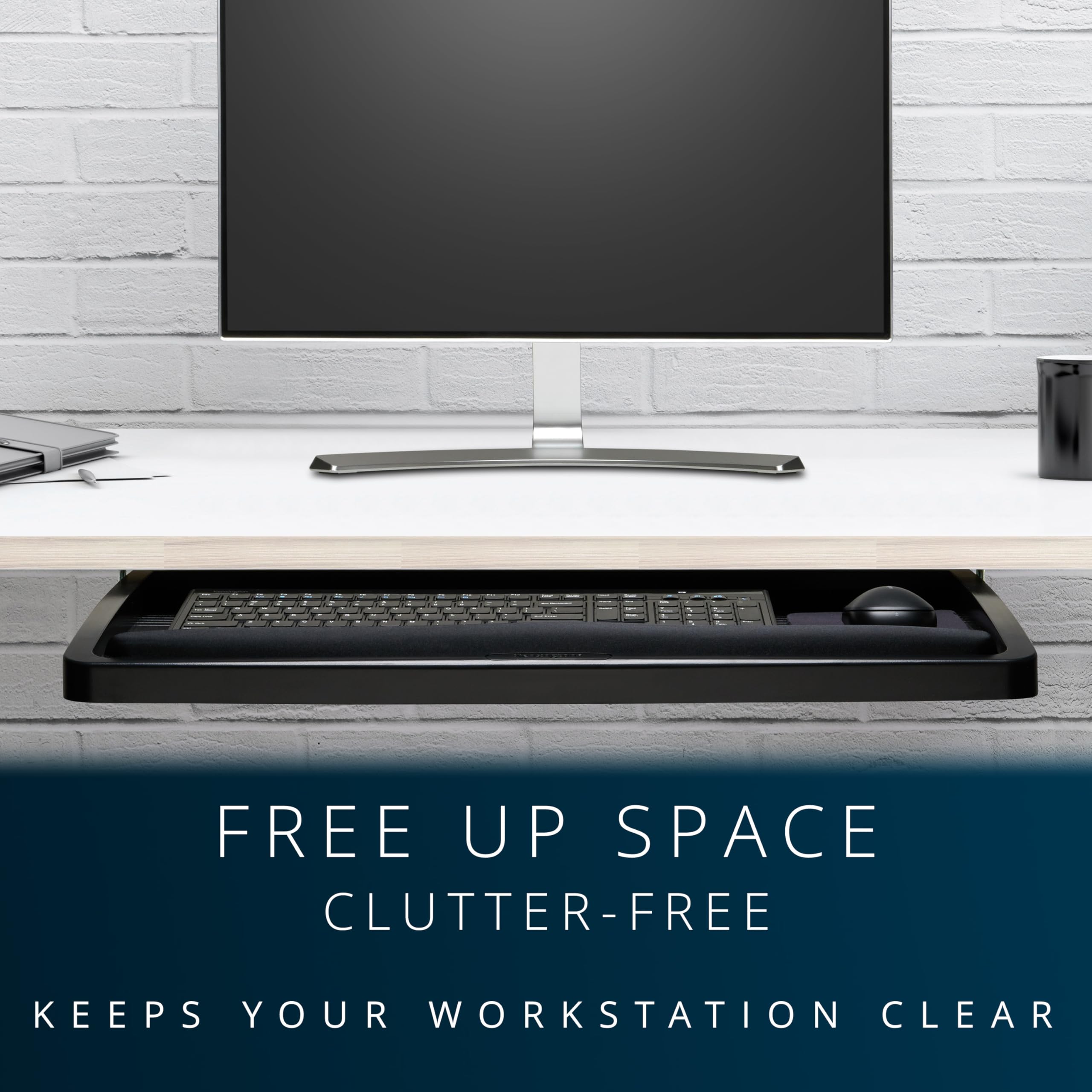 kensington-smartfit-ergonomic-slide-out-keyboard-tray-with-cable-management-unde image 6