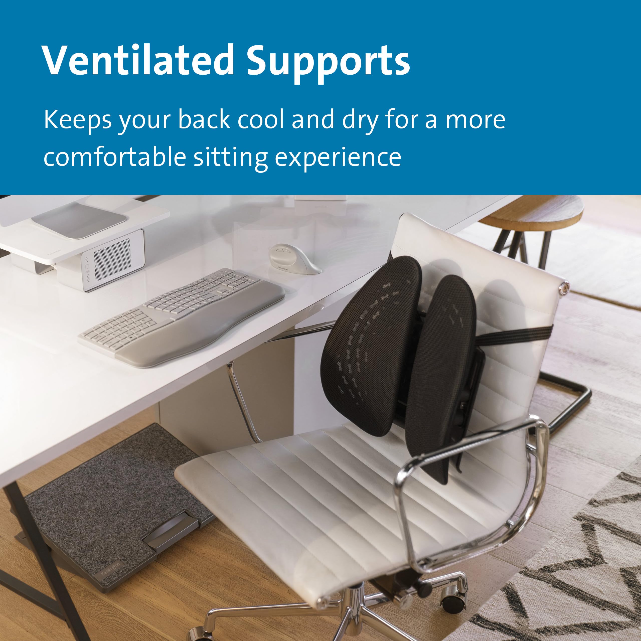kensington-smartfit-conform-back-rest-k60412ww-adjustable-lumbar-support-with-pa image 5