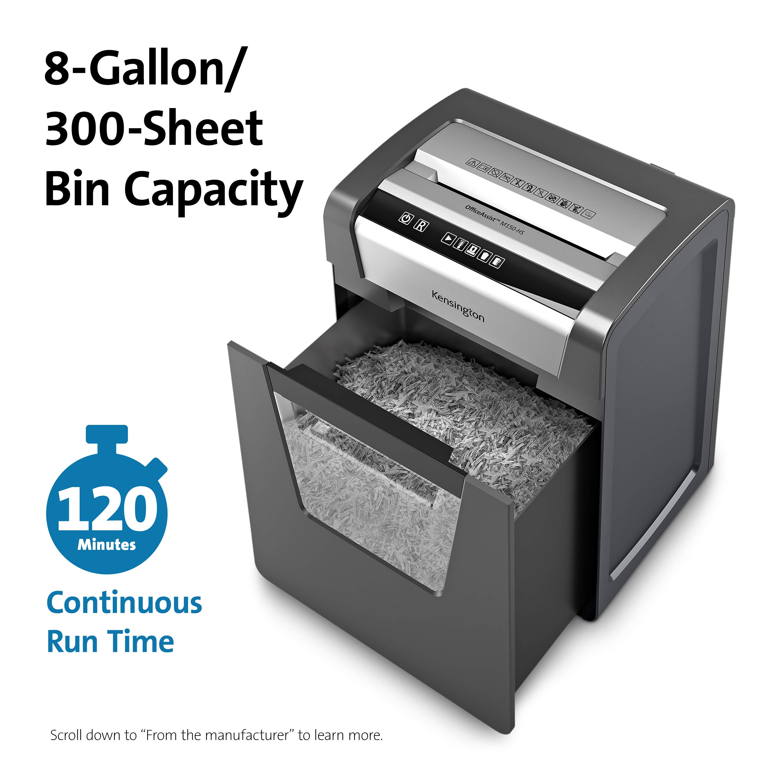 kensington-k52077am-officeassist-m150-hs-anti-jam-micro-cut-shredder image 3
