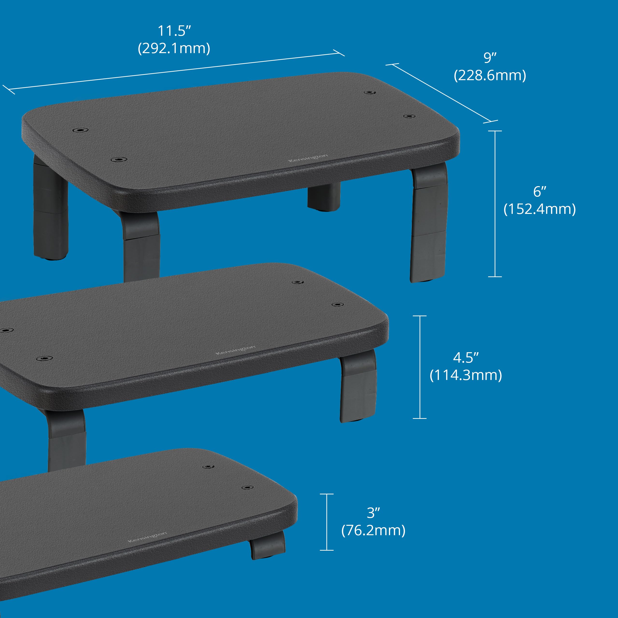 kensington-smartfit-monitor-stand-k52785ww-black-adjustable-ergonomic-platform-f image 5