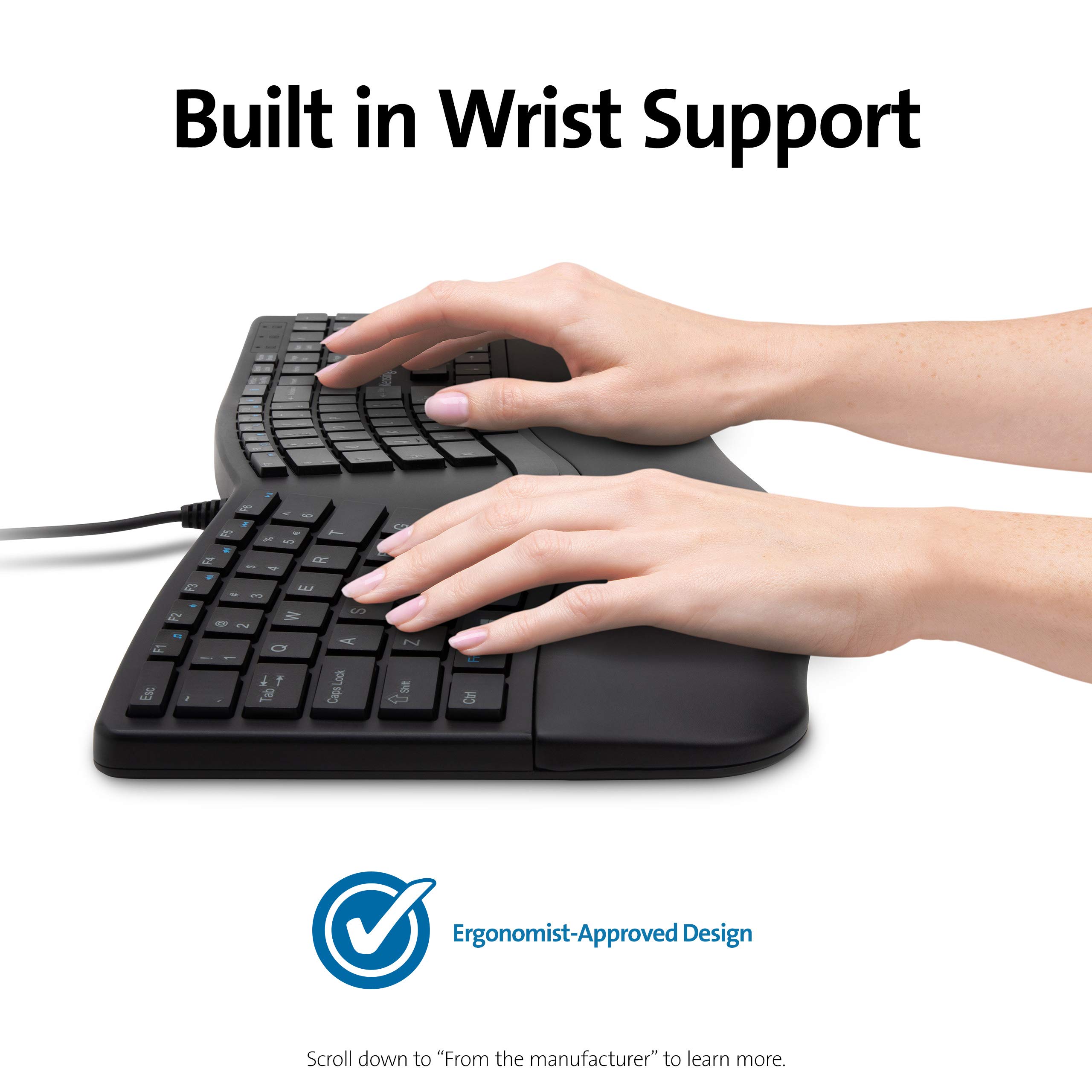 kensington-pro-fit-ergonomic-wired-keyboard-k75400us-split-design-built-in-cushi image 3