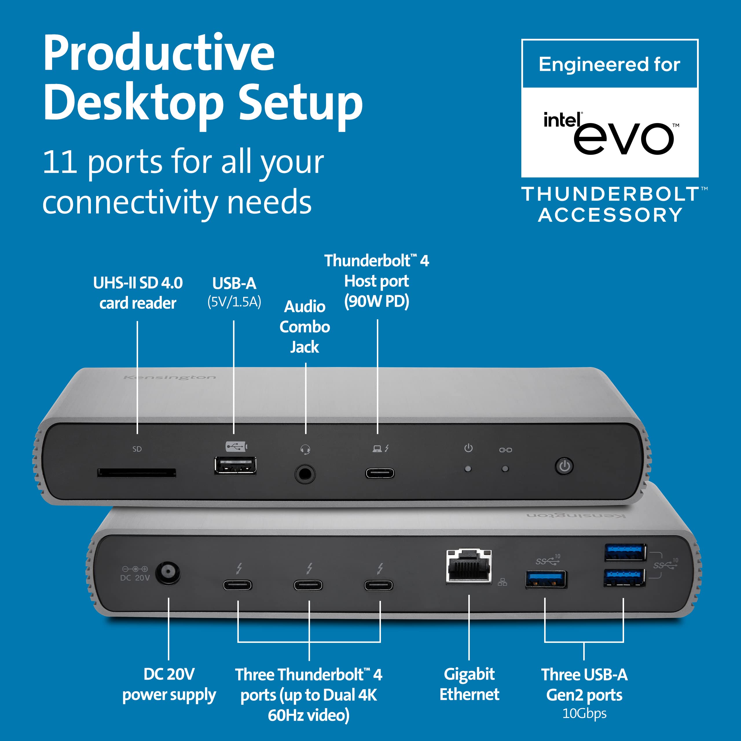 kensington-sd5700t-thunderbolt-4-docking-station-k35175na-dual-4k-90w-pd-for-win image 4